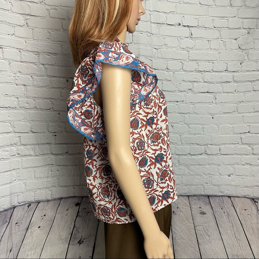 House of Harlow NWT New House of Harlow 1960 Marble Rust Flutter Sleeve Blo Size S / US 4 / IT 40 - 3 Thumbnail