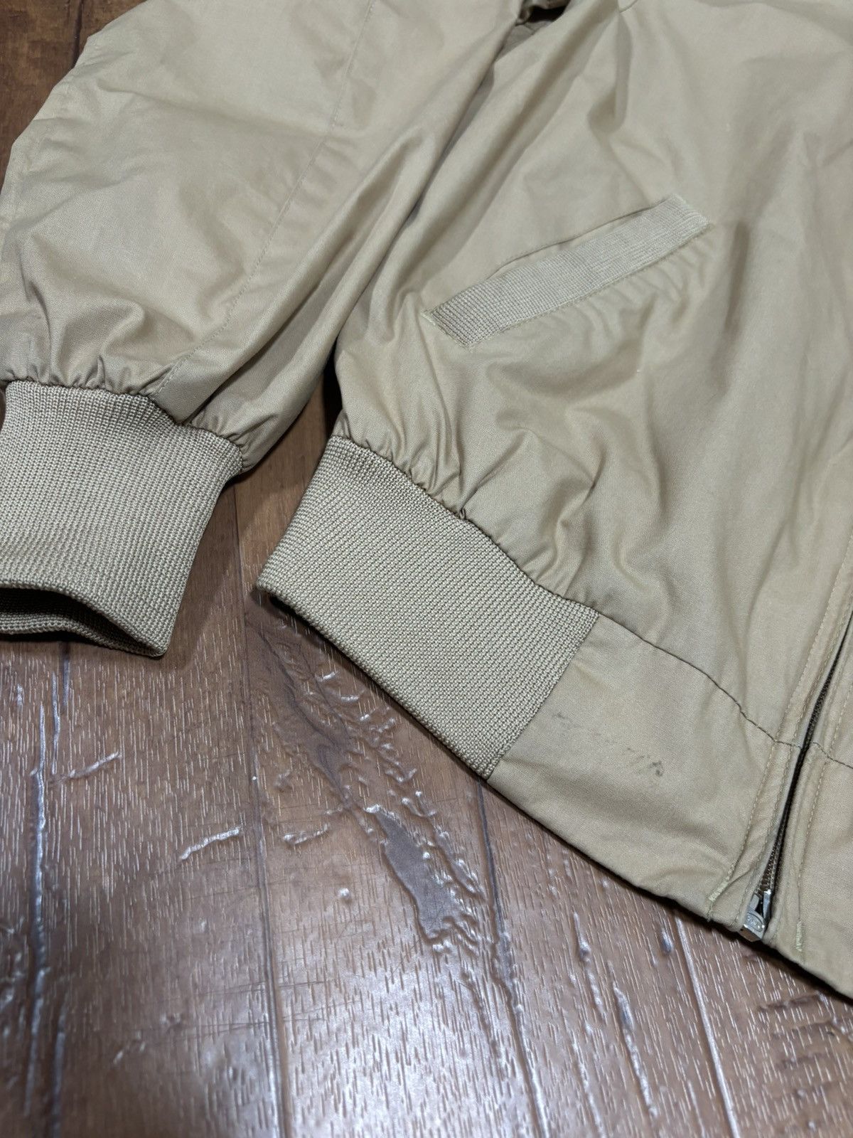 Members Only × Vintage Vintage Members Only Jacket Tan Full Zip Up Bomber Size US M / EU 48-50 / 2 - 2 Thumbnail