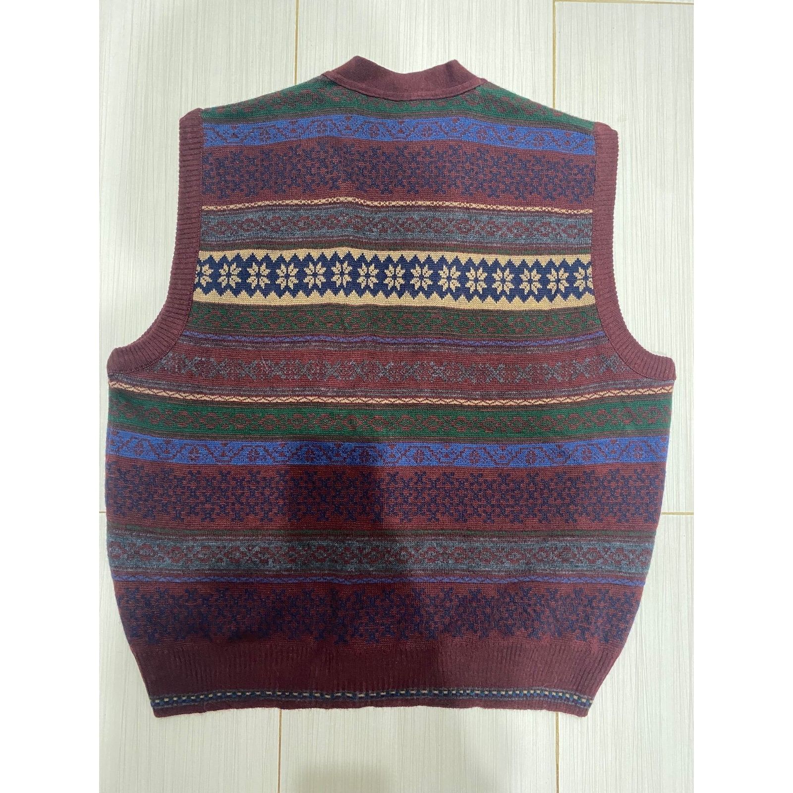 Murano Vtg Murano Button Sweater Vest X-Large Plaid Wool Blend Gree Size US XL / EU 56 / 4 - 7 Thumbnail