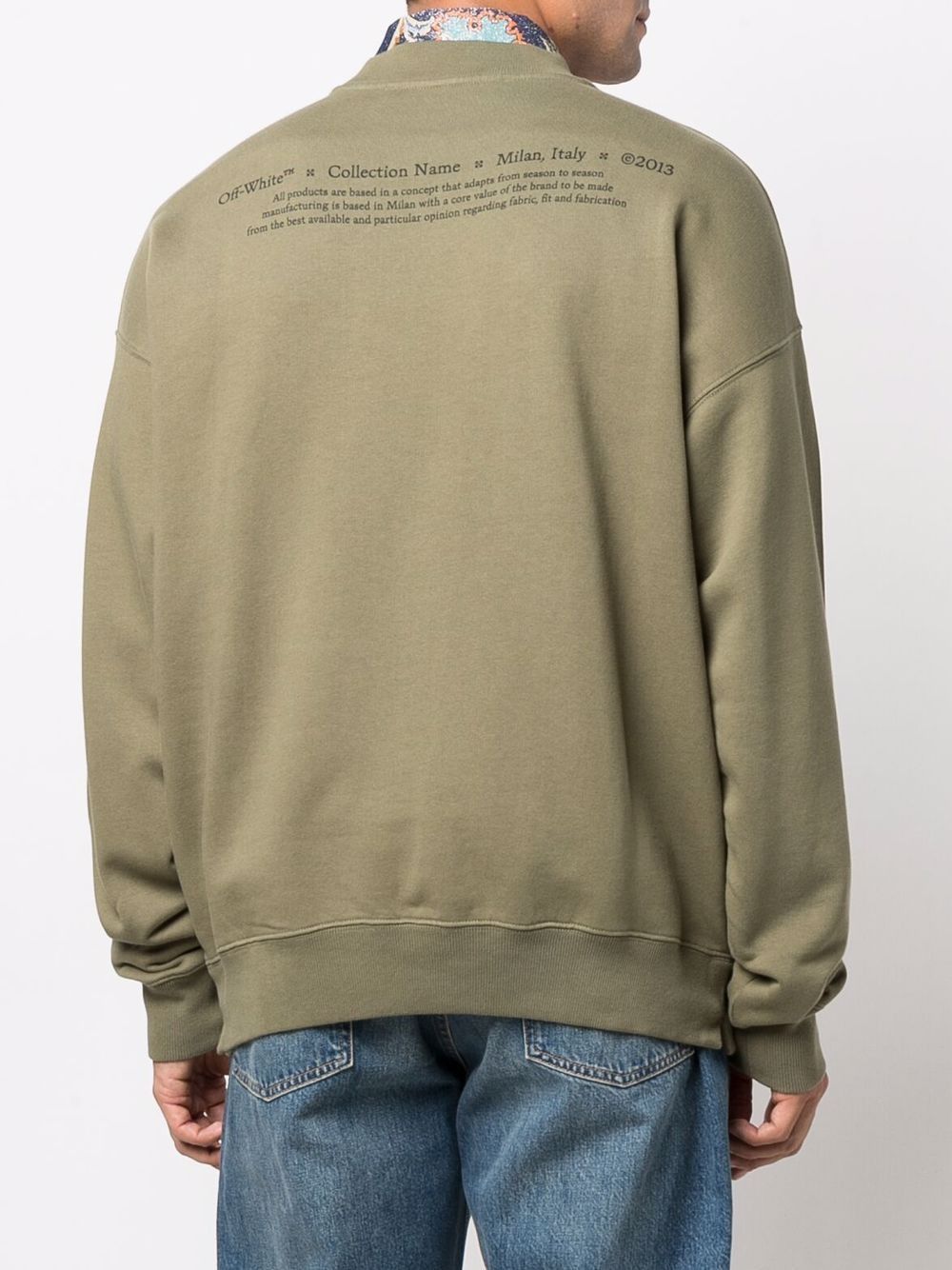 Off-White Green Caravaggio Boy Oversized Skate Sweatshirt Size US XS / EU 42 / 0 - 3 Thumbnail