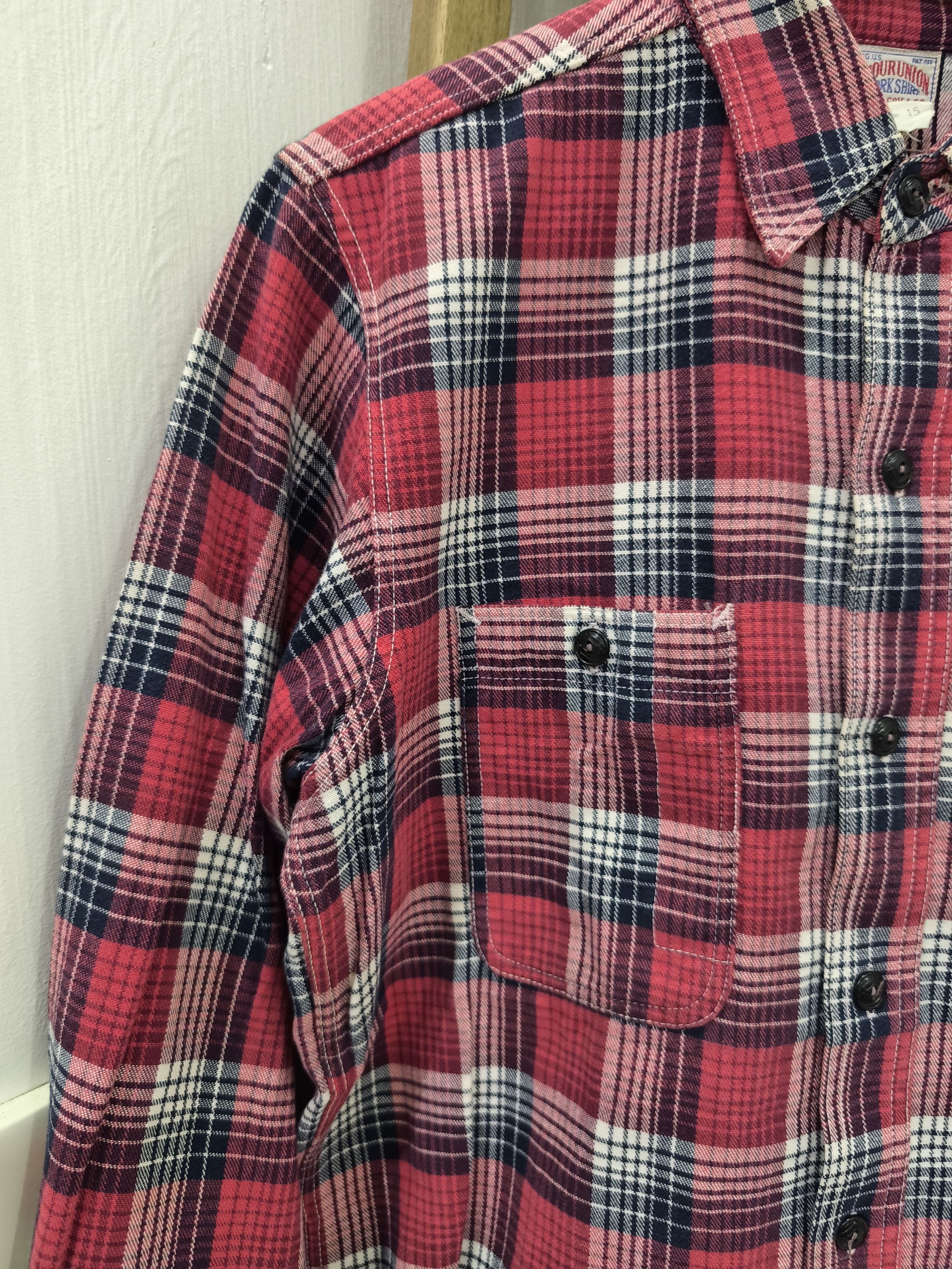 Japanese Brand × TOYS McCOY × The Real McCoy's Joe McCOY 8hu Block Check Shirt Size US L / EU 52-54 / 3 - 3 Thumbnail