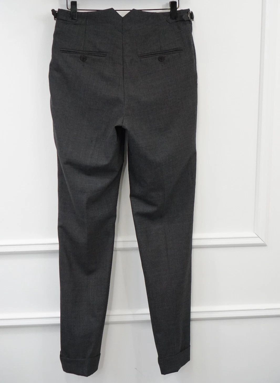 Suitsupply Men Suitsupply Trousers Wool Jort Bolton Grey High Rise US34 Size 34R - 2 Thumbnail