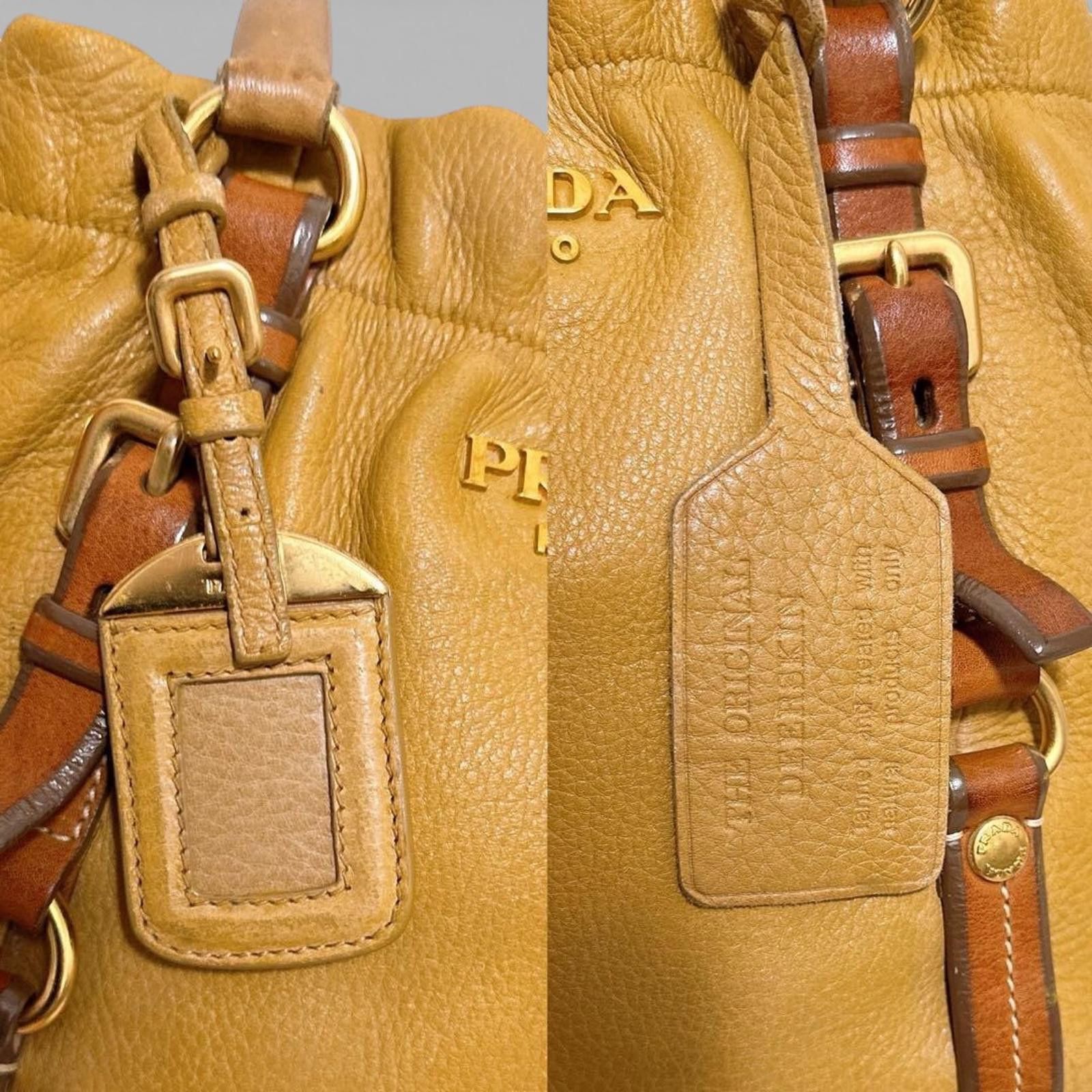 Prada Prada - Brown Leather Handbag Brown Straps Size ONE SIZE - 4 Thumbnail