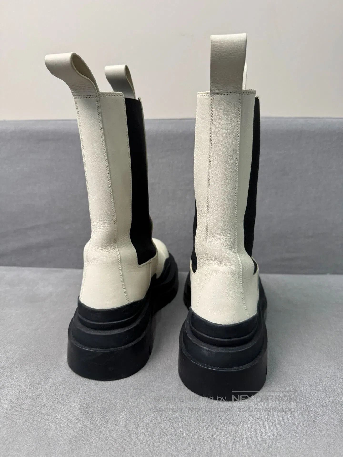 Bottega Veneta Bottega Veneta White Platform Chelsea Boots. Size US 8 / IT 38 - 6 Thumbnail