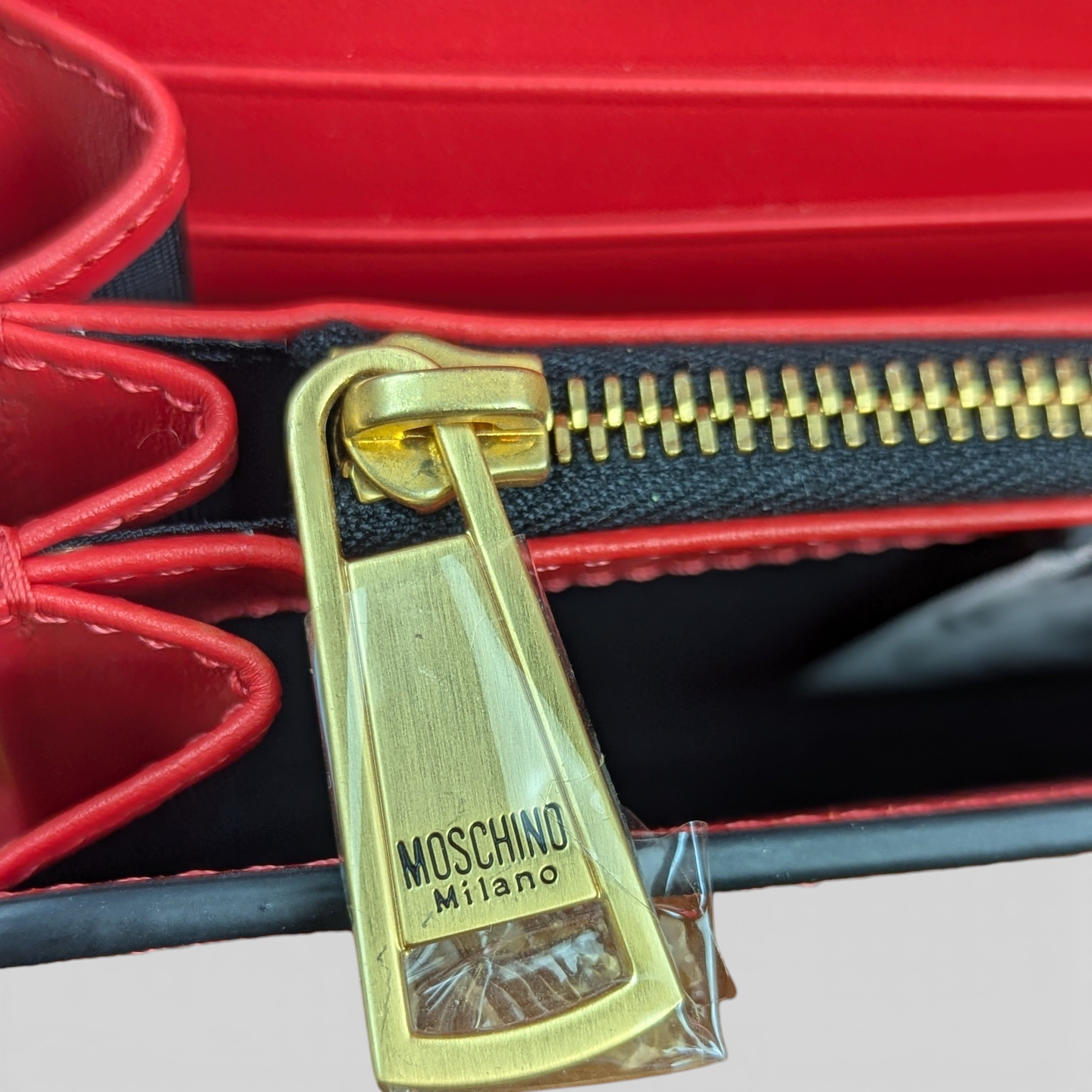 Moschino MOSCHINO COUTURE TEDDY BEAR RED LEATHER SHOULDER / CROSS BAG Size ONE SIZE - 11 Thumbnail