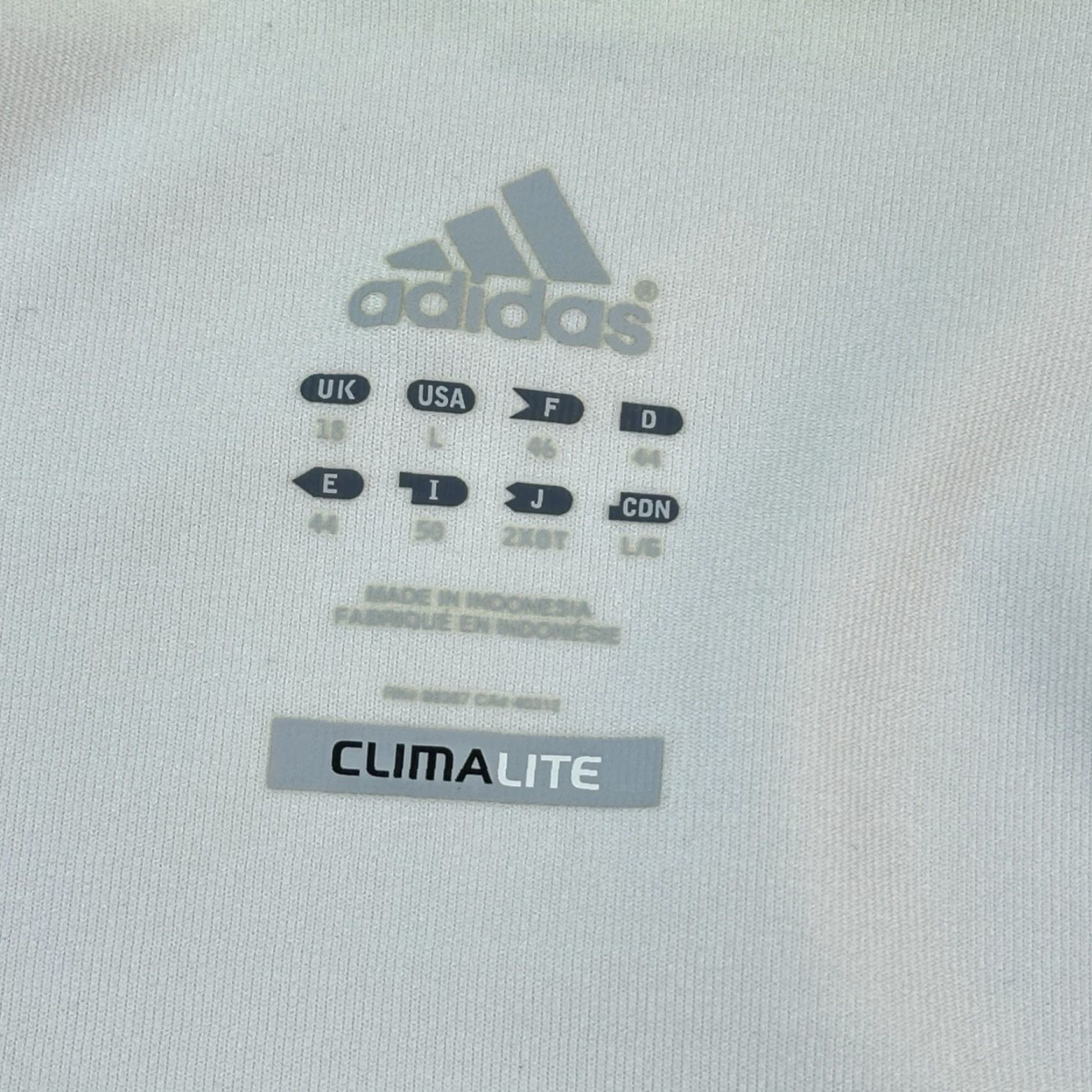 Adidas Adidas Track Jacket Women's Large White Climalite Full Zip Thumb Holes Active Size L / US 10 / IT 46 - 7 Thumbnail
