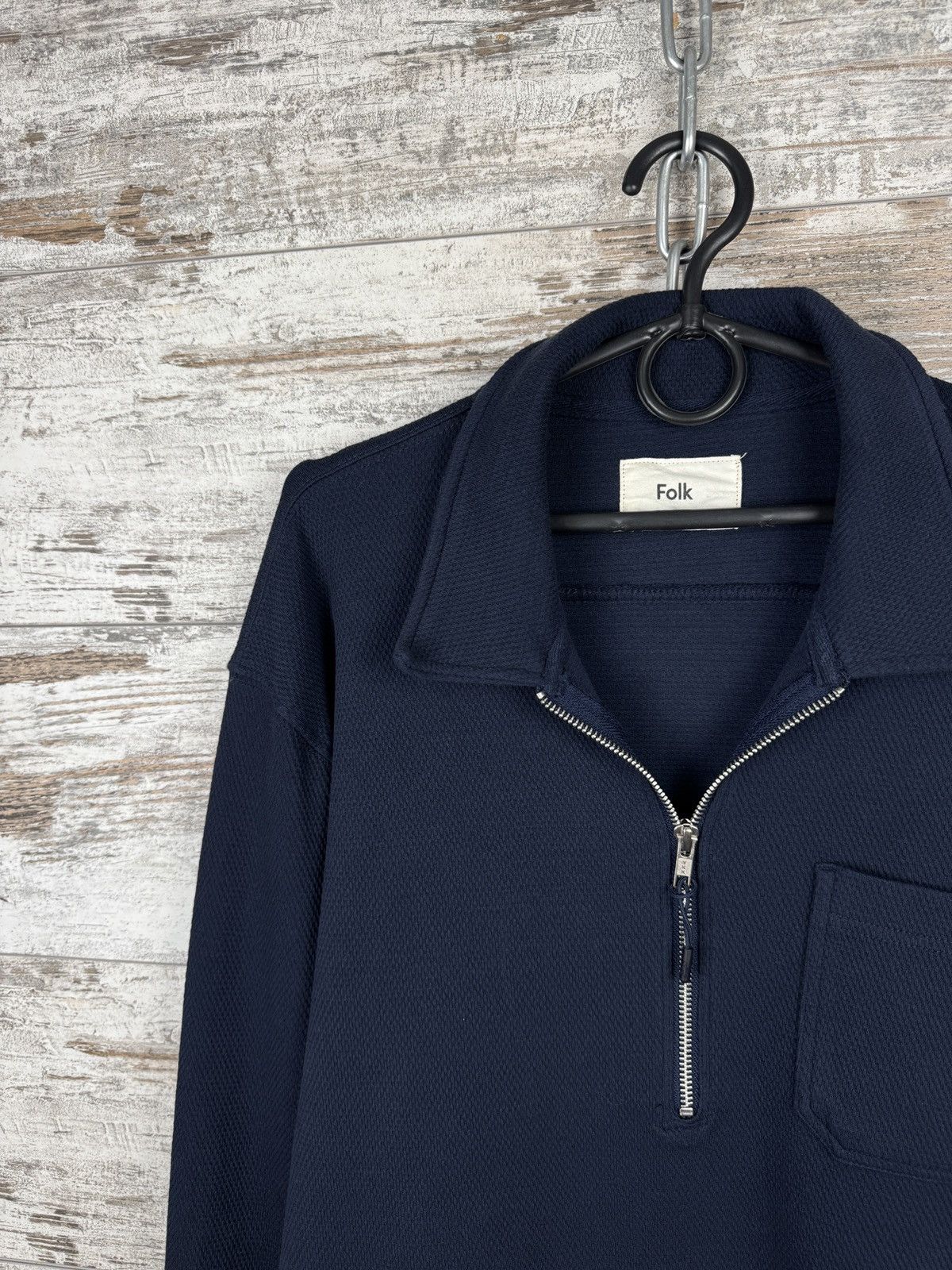 Folk Mens Folk 1/3 zip sweatshirt luxury navy hoodie polos Size US XL / EU 56 / 4 - 6 Thumbnail