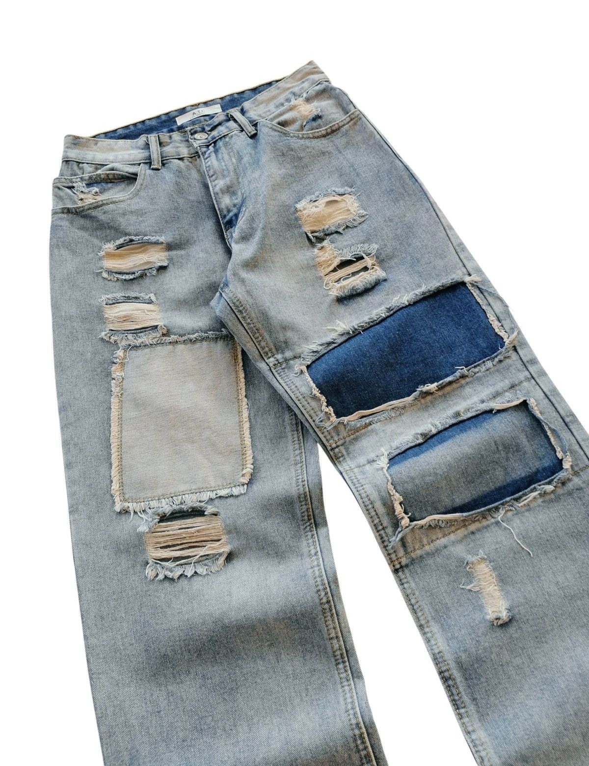 In The Attic In The Attic Patchwork Baggy Jeans - A706 Size US 28 / EU 44 - 5 Thumbnail