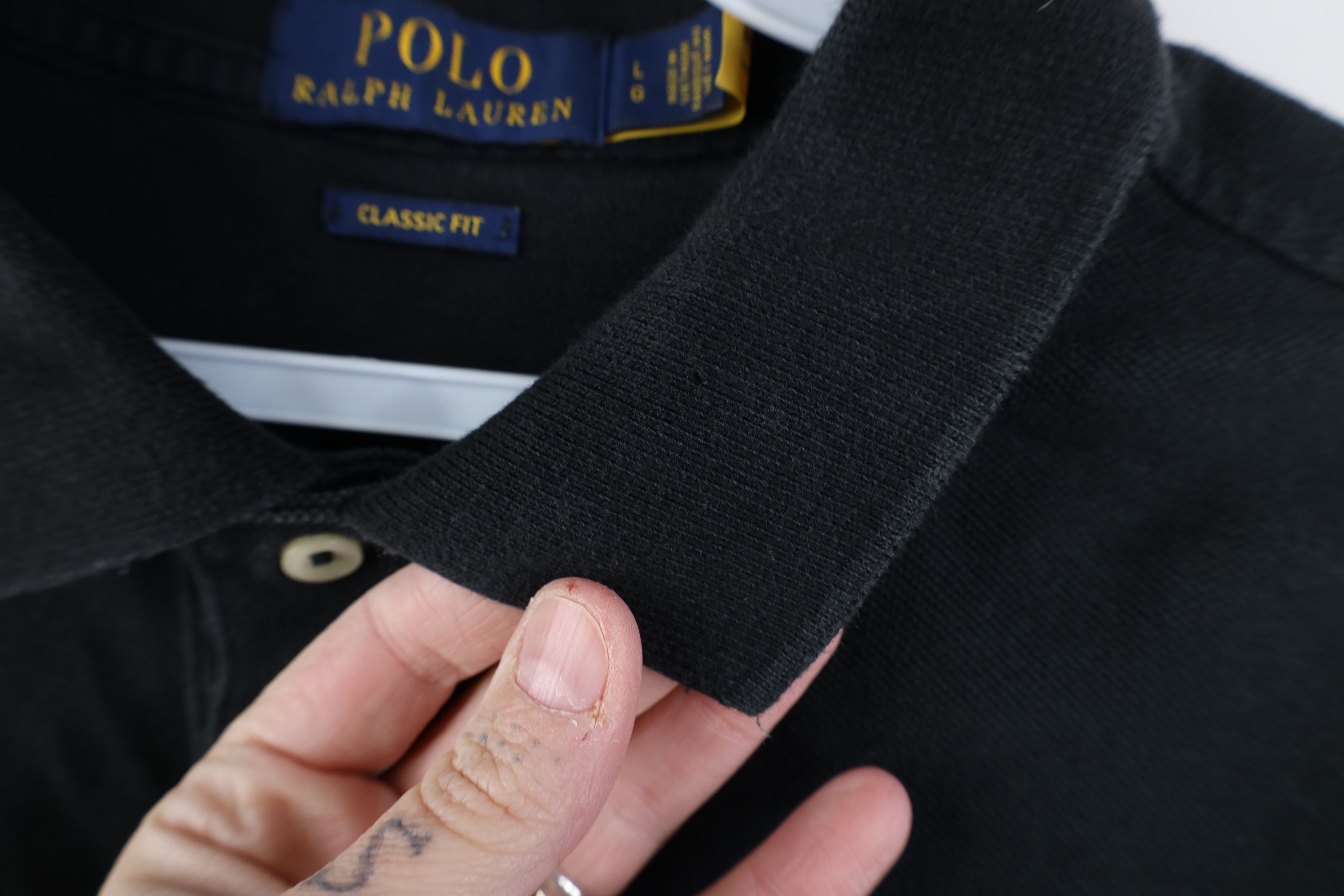 Ralph Lauren Vintage Y2K Ralph Lauren Long Sleeve Rugby Polo Shirt Black Size US L / EU 52-54 / 3 - 5 Thumbnail