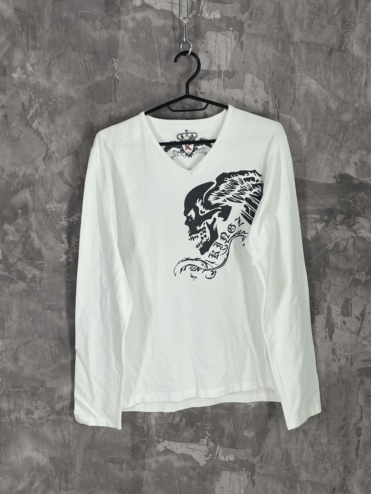 Vintage Cyber Y2K Gothic Skull Grunge Graphic Thermal LongSleeve Size XL / US 12-14 / IT 48-50 - 7 Thumbnail