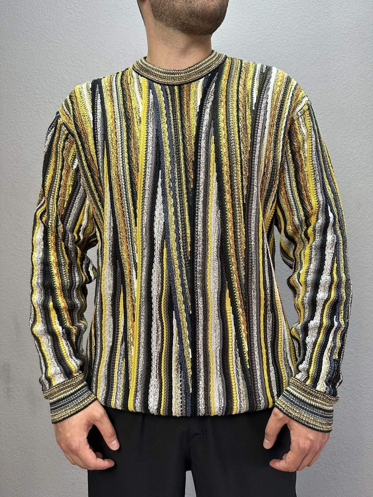 Vintage Carlo Colucci Knitted Sweater Coogi Style Archival