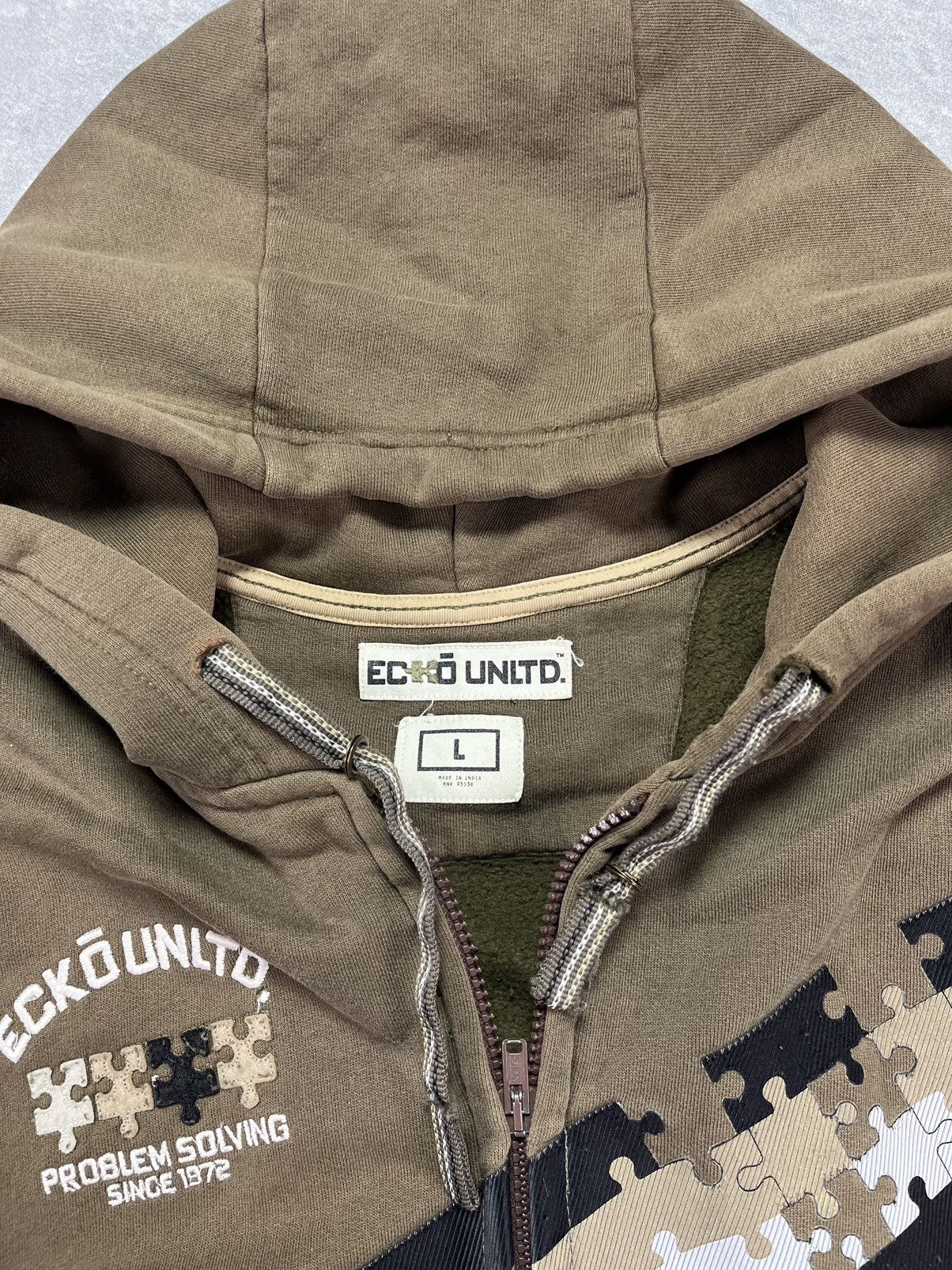 Ecko Unltd. Ecko Unltd. Puzzle Logo Baggy Zip Hoodie L XL Rare Size US L / EU 52-54 / 3 - 14 Thumbnail