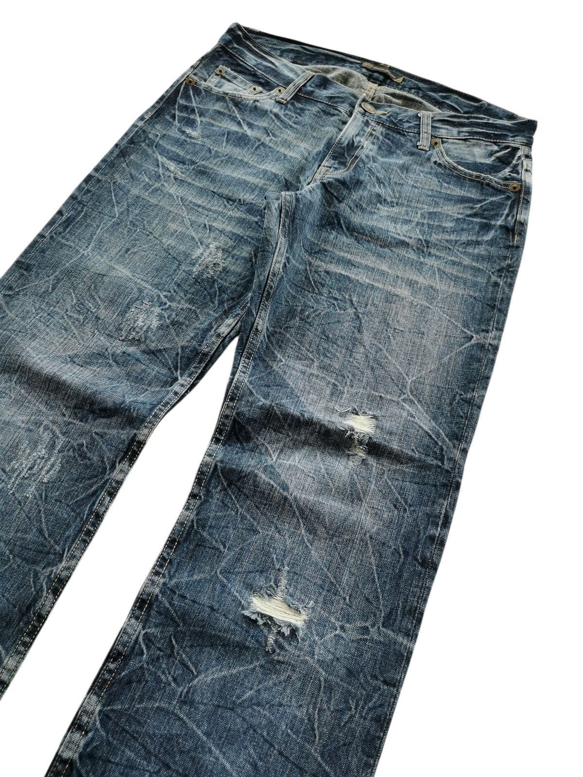 Hysteric Glamour rare Distressed Denim Oririn Jeans vintage hystric glamour Size US 33 - 5 Thumbnail