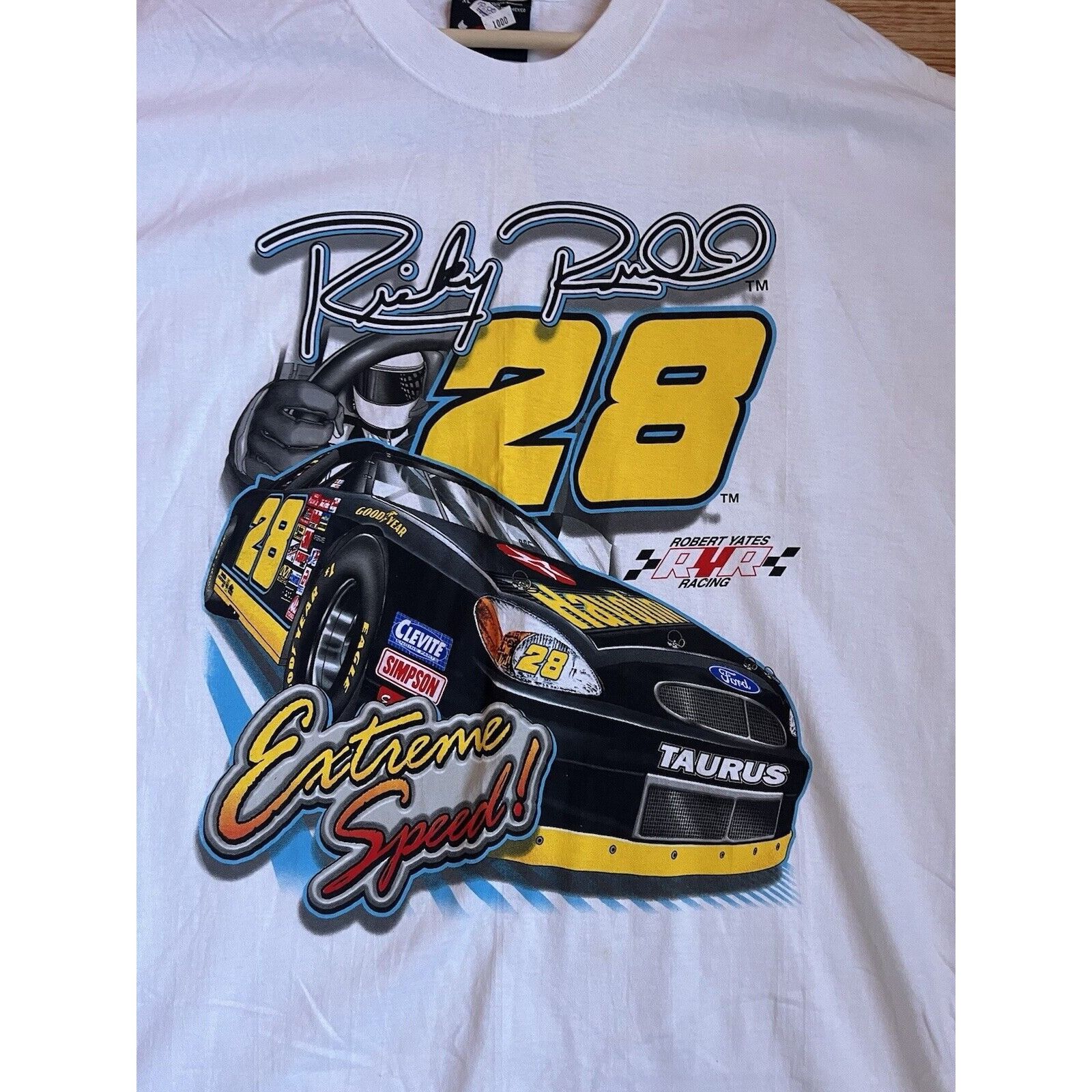 NASCAR NEW VINTAGE NASCAR FORD TAURUS RACING RICKY RUDD #28 T SHIRT Size US XL / EU 56 / 4 - 3 Thumbnail