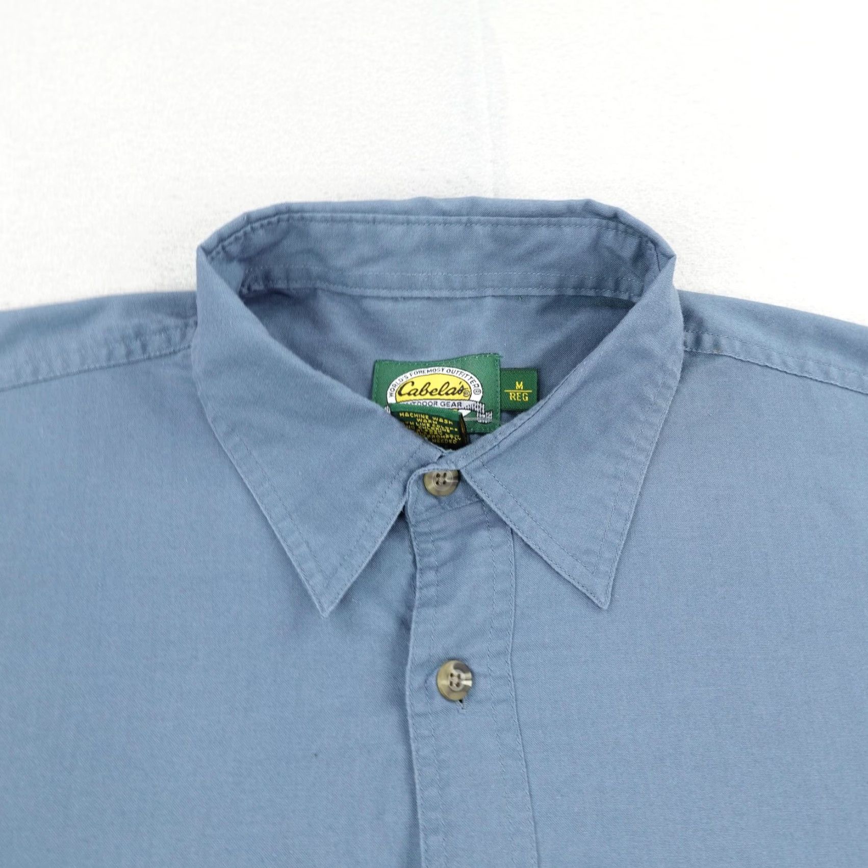 Vintage Cabelas Shirt Mens Medium Blue Padded Elbows Hunting Button Up Camping Outdoors Size US M / EU 48-50 / 2 - 2 Thumbnail