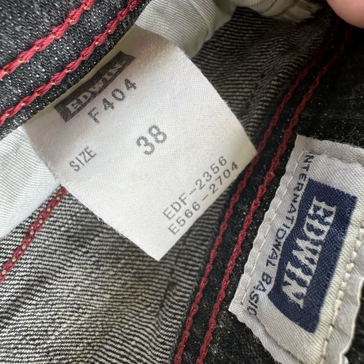 Japanese Brand Vintage Edwin Faded Black Distressed Denim Jean Pant W37 Size US 37 - 6 Thumbnail