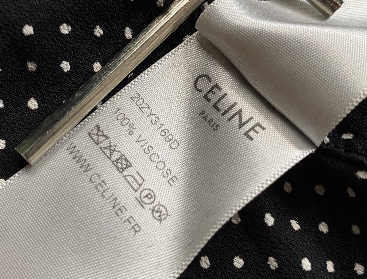 Celine × Hedi Slimane Celine Viscose Polka-dots Shirt Size XXS / US 00 / IT 34 - 8 Thumbnail