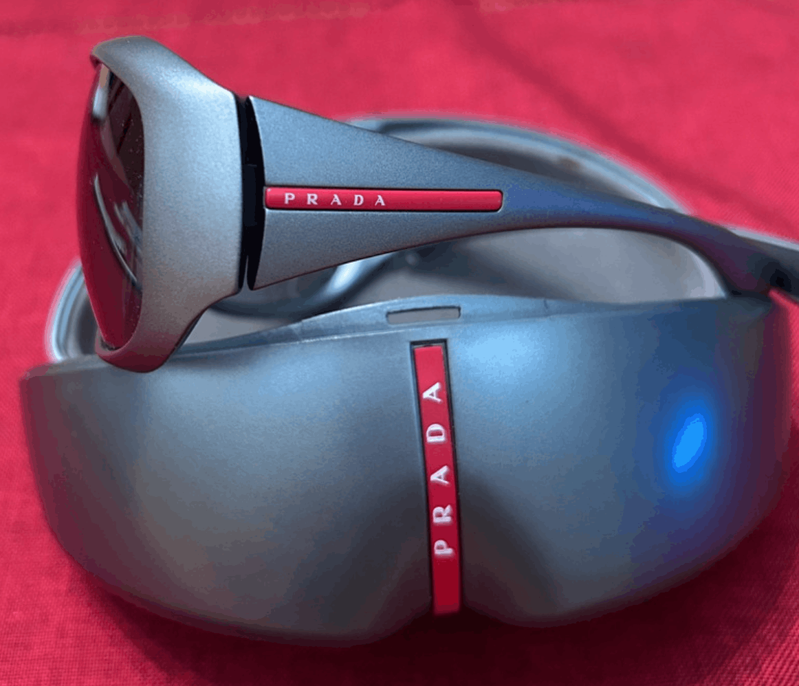 Prada PRADA Sunglasses SPS 06M Sport Red Tab Shield Mask Symbole Size ONE SIZE - 1 Thumbnail