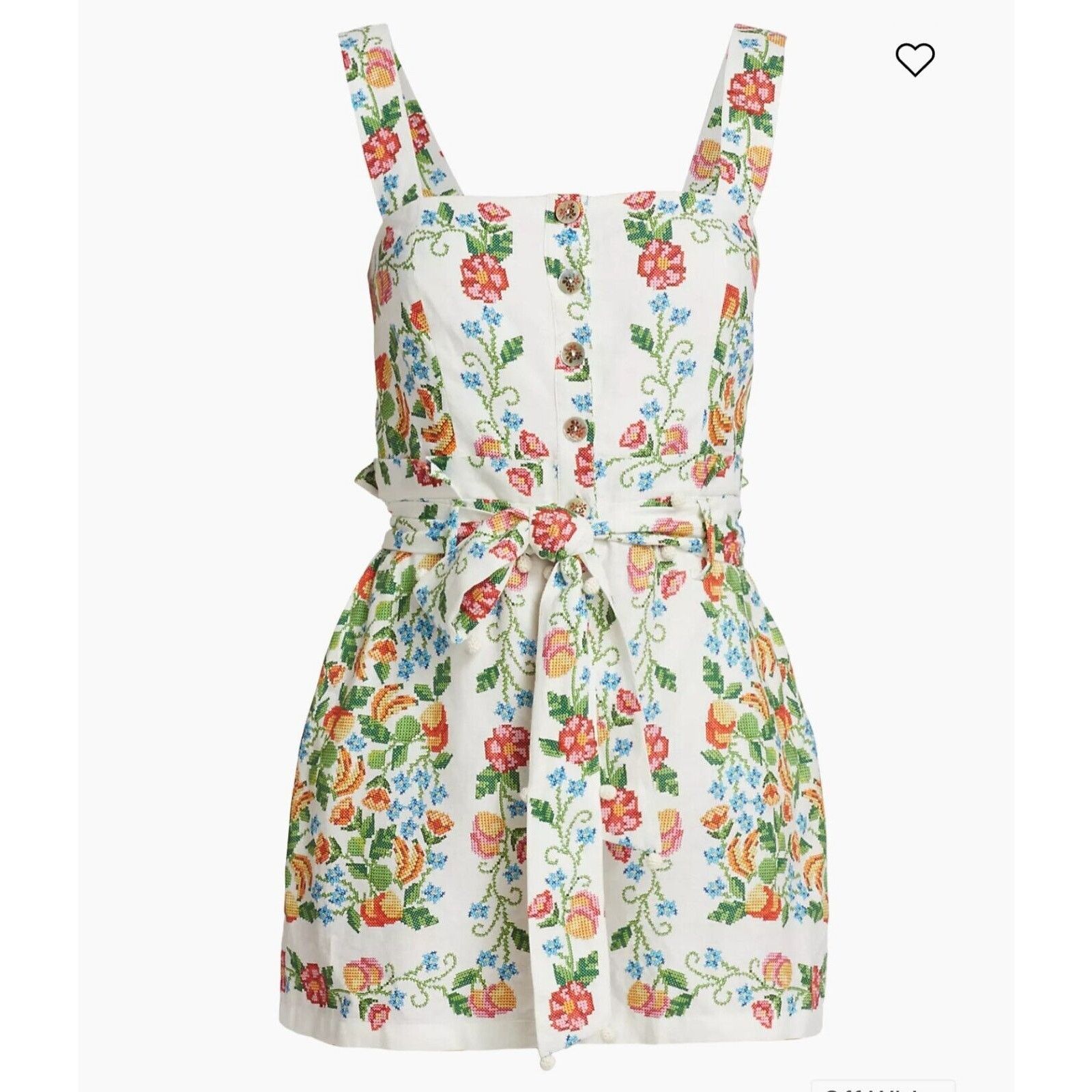 Farm Rio Farm Rio Floral Romance Linen Romper Size XS Size 28" / US 6 / IT 42 - 13 Thumbnail