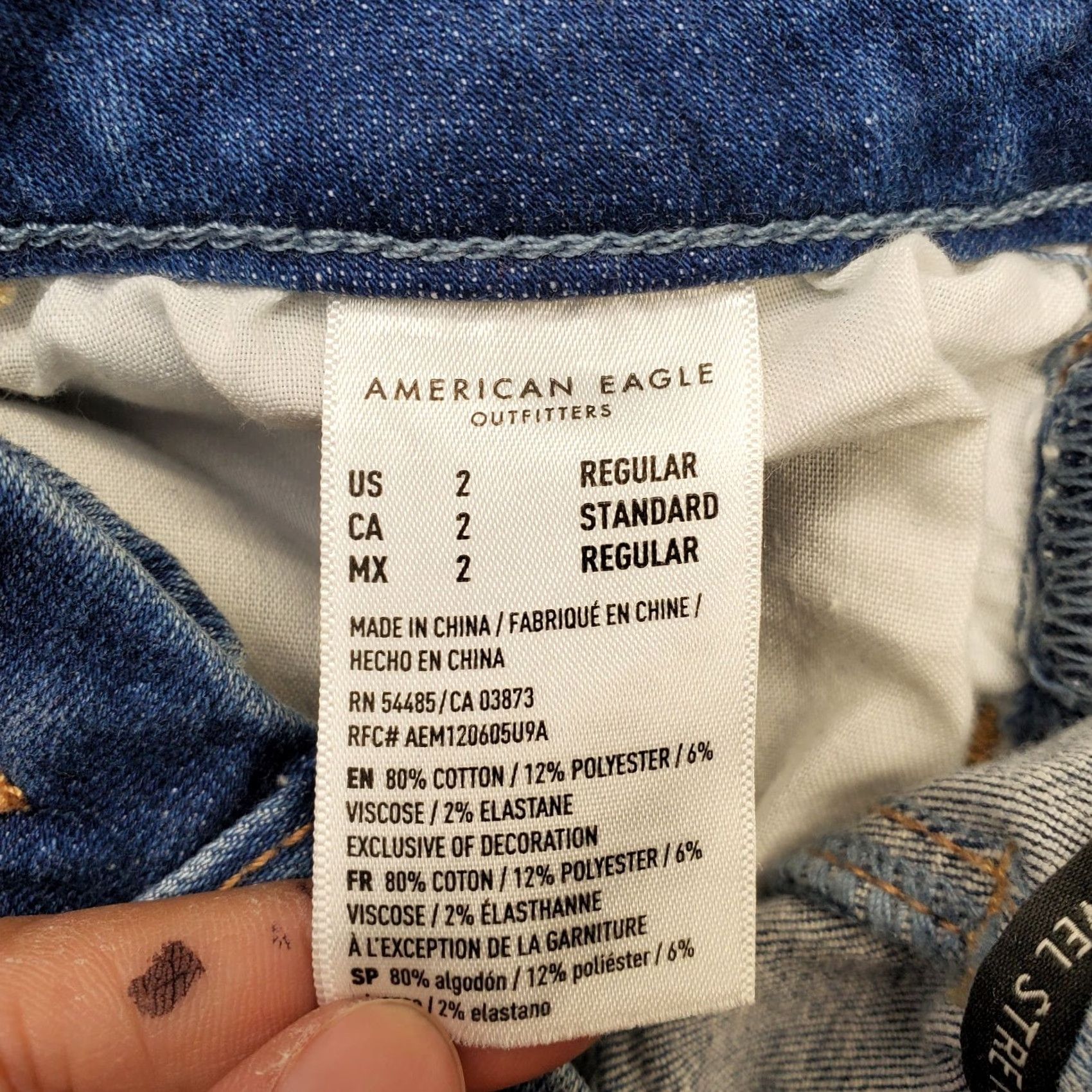American Eagle Outfitters American Eagle Outfitters Curvy Jegging Jeans Womens 2 Blue Hi-Rise Regular Fit 5-Pocket Denim Jeans Size 26" / US 2 / IT 38 - 7 Thumbnail