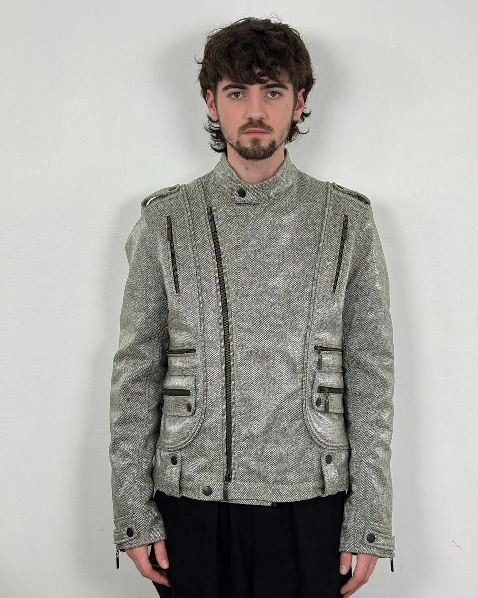 Just Cavalli 2000s Cavalli Grey Multi Zip Astro Jacket Size US M / EU 48-50 / 2 - 1 Thumbnail