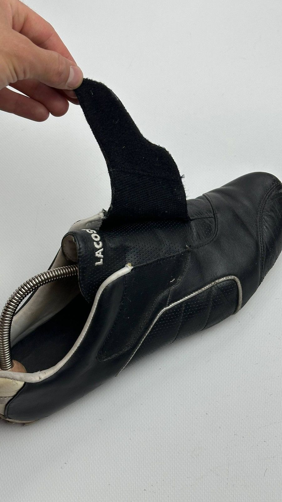 Lacoste Vintage Lacoste Black Leather Racing Sneakers Size US 10.5 / EU 43-44 - 14 Thumbnail