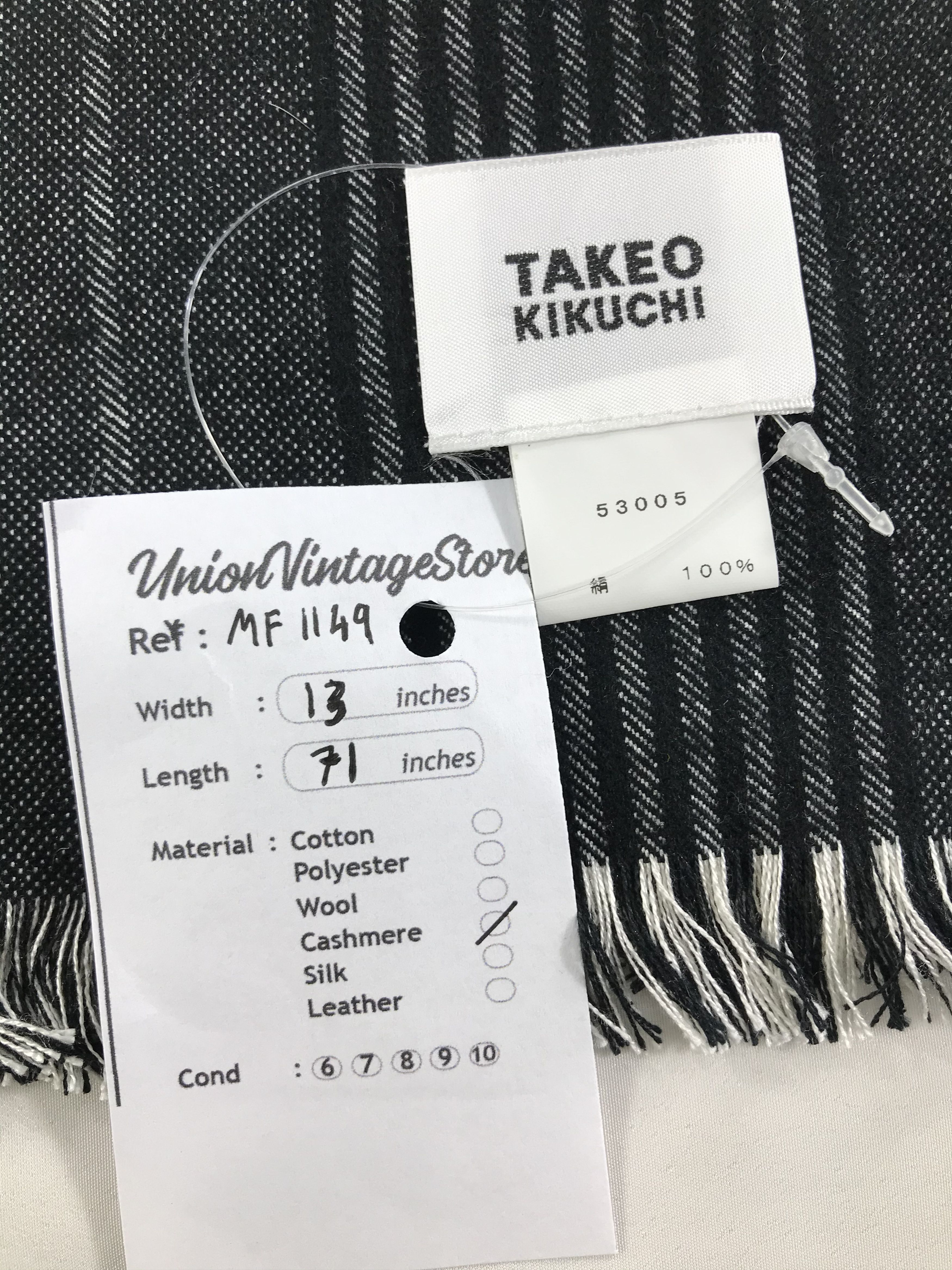 Takeo Kikuchi Vintage Takeo Kikuchi Scarf/Muffler/Neckwear MF1149 Size ONE SIZE - 4 Thumbnail
