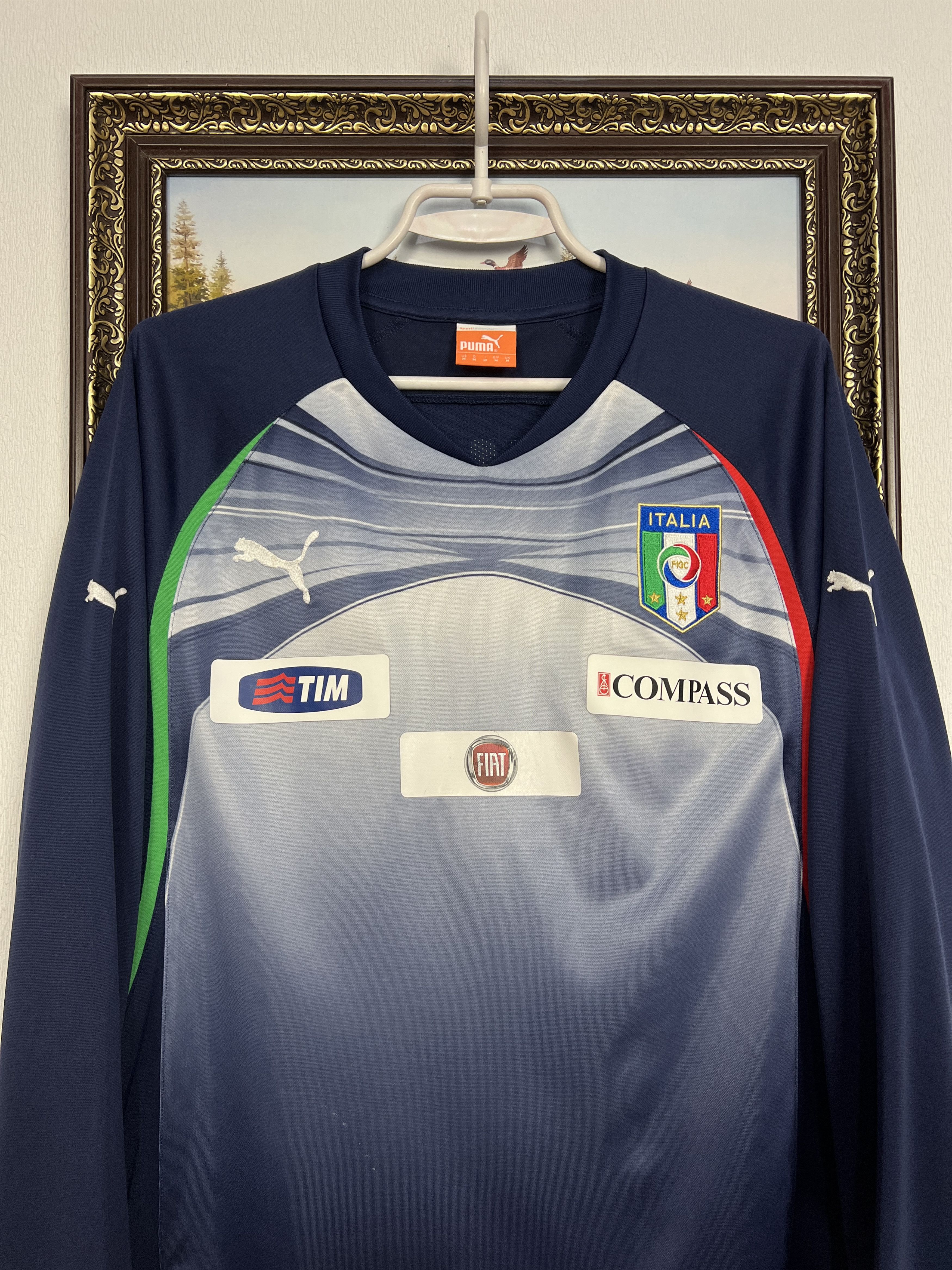 Puma Italy Train Shirt Long Sleeve Player Issue Football Maglia Size US M / EU 48-50 / 2 - 2 Thumbnail