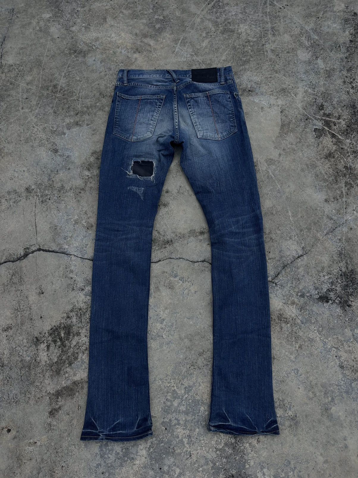 Le Grande Bleu (L.G.B.) 2000s Rare L.G.B. Leather Patch Cross Denim Size US 32 / EU 48 - 8 Thumbnail