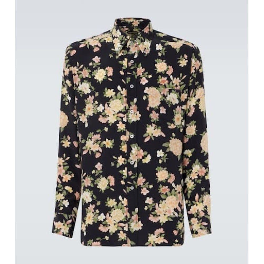 Tom Ford o1loc1c1125 HRO003 Floral Fluid Shirt in Multicolor Size US L / EU 52-54 / 3 - 1 Thumbnail