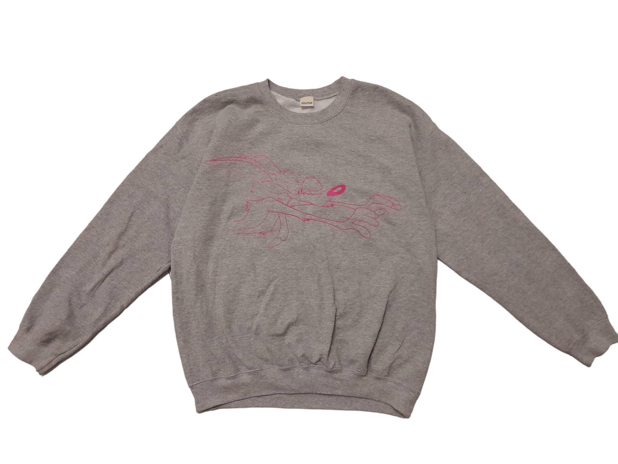 image of Looney Tunes X Double Name Japan Sweatshirt (F185) in Grey, Men's (Size Large)