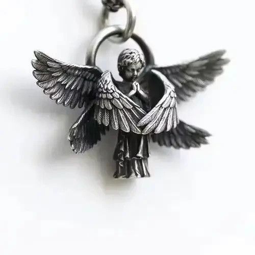 Vintage Prayer Angel Pendant Necklace Size ONE SIZE - 4 Thumbnail