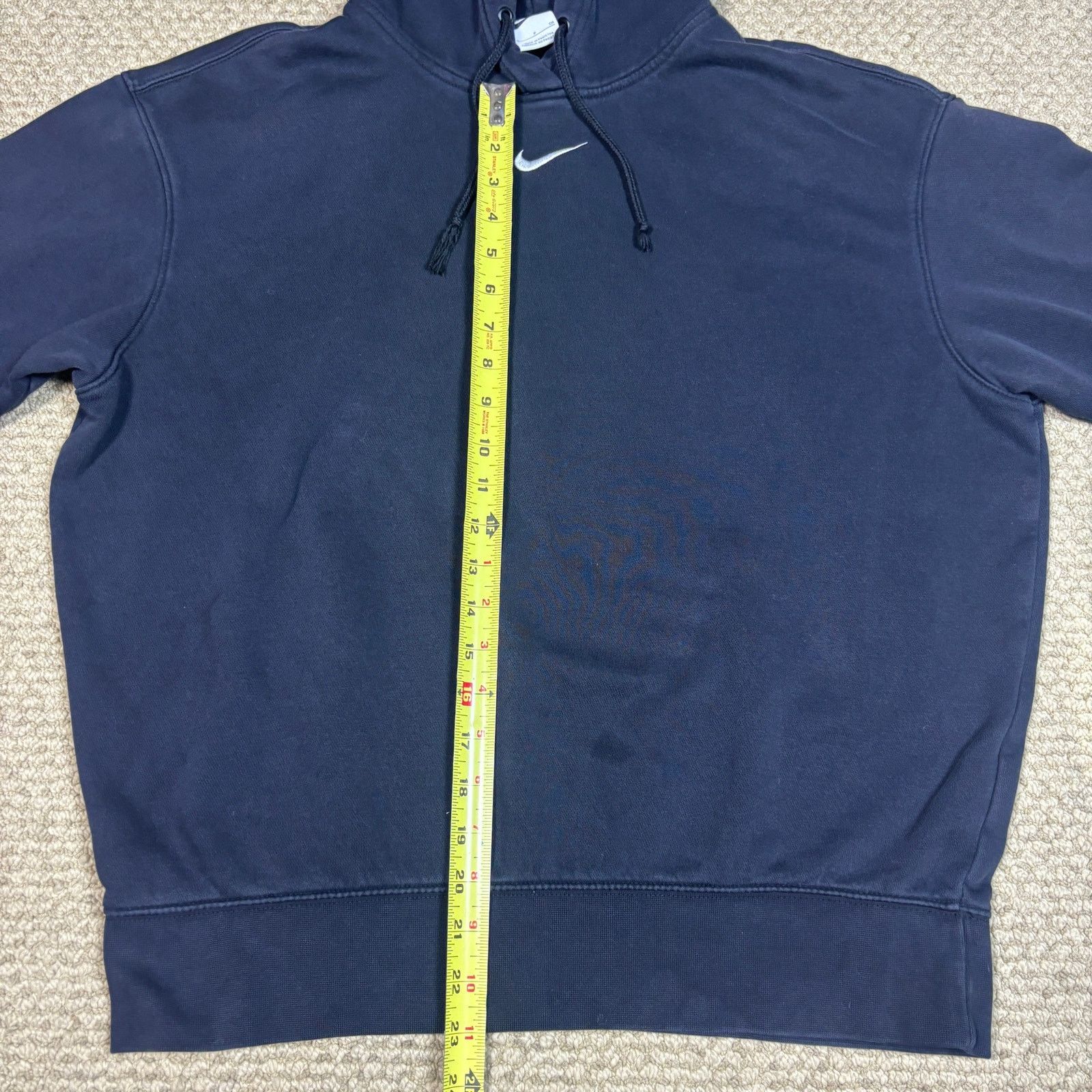 Nike y2k 2000s style Nike center swoosh black hoodie Small Size US S / EU 44-46 / 1 - 6 Thumbnail