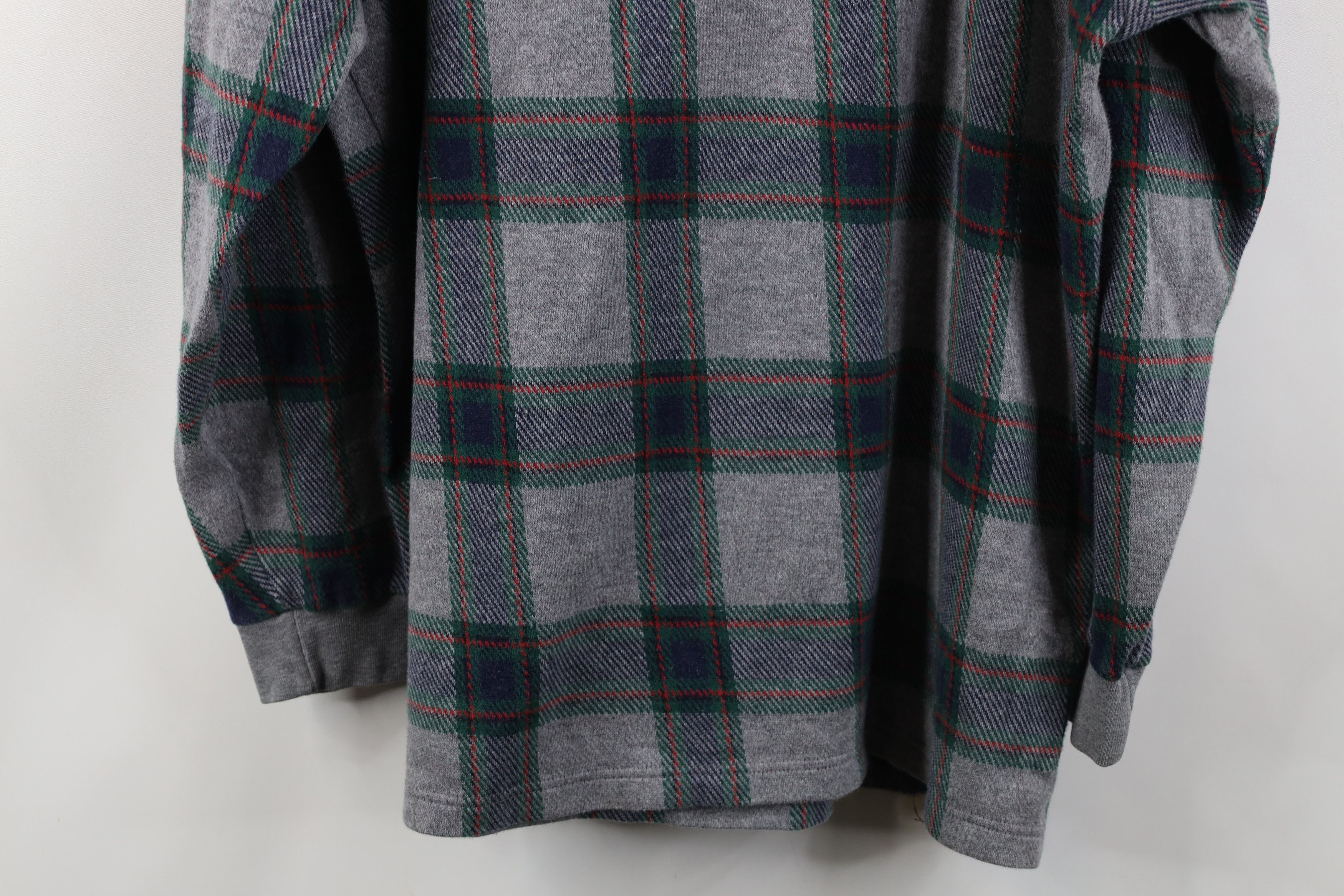 Vintage Vintage 90s Streetwear Long Sleeve Rugby Polo Shirt Plaid Size US XL / EU 56 / 4 - 12 Thumbnail