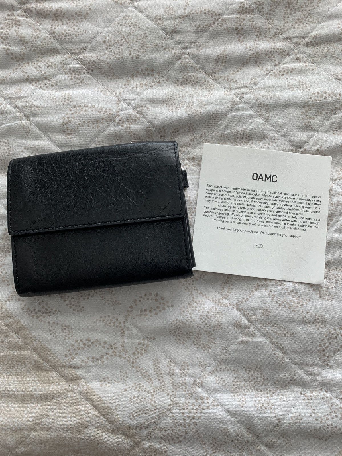 Oamc $500 Nubuck/Craquelure Lambskin Wallet | Grailed