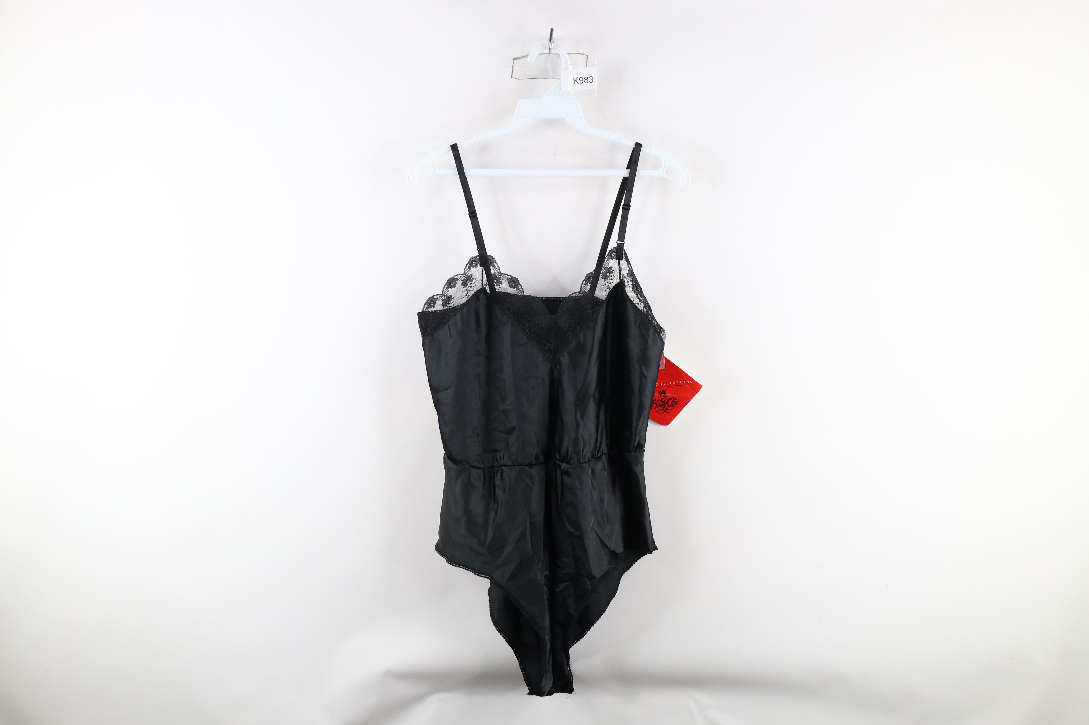Vintage Deadstock Vintage 90s Satin Snap Crotch Teddy One Piece USA Size L / US 10 / IT 46 - 1 Thumbnail