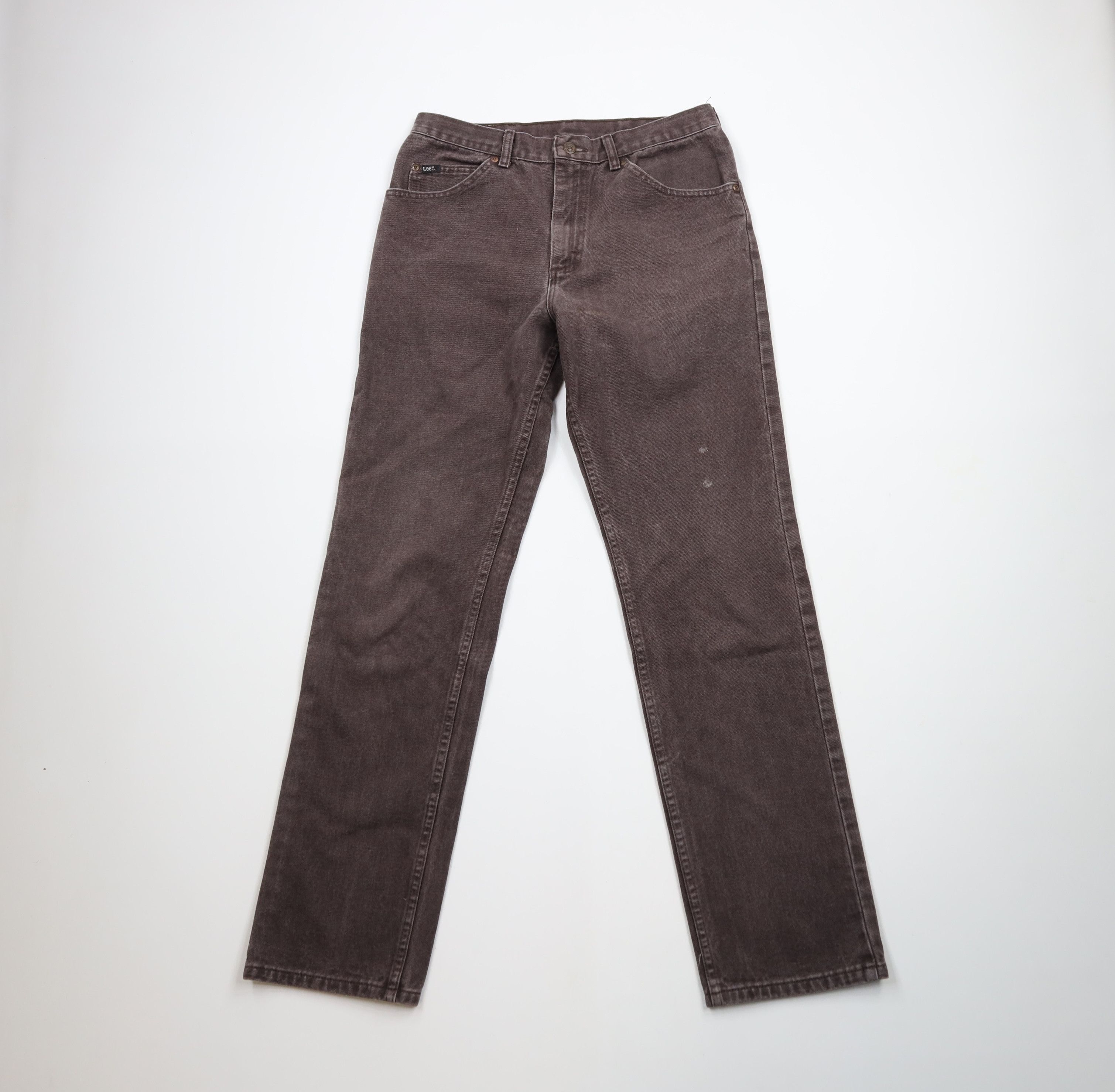 Lee × Vintage Vintage 90s Lee Straight Leg Denim Jeans Brown Cotton Size US 32 / EU 48 - 1 Thumbnail