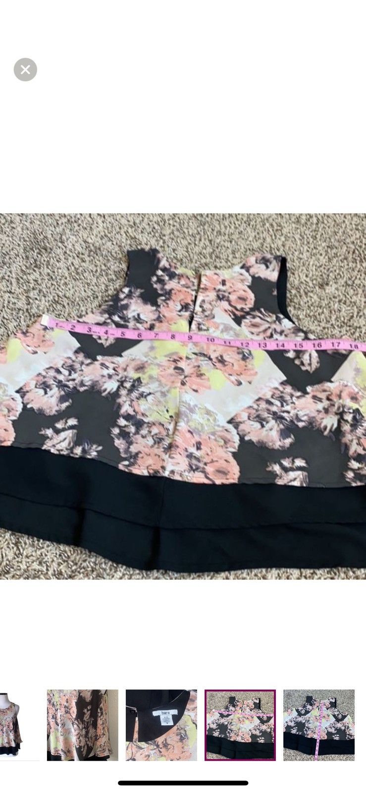 Bar III Bar III small floral sleeveless blouse Size S / US 4 / IT 40 - 2 Thumbnail