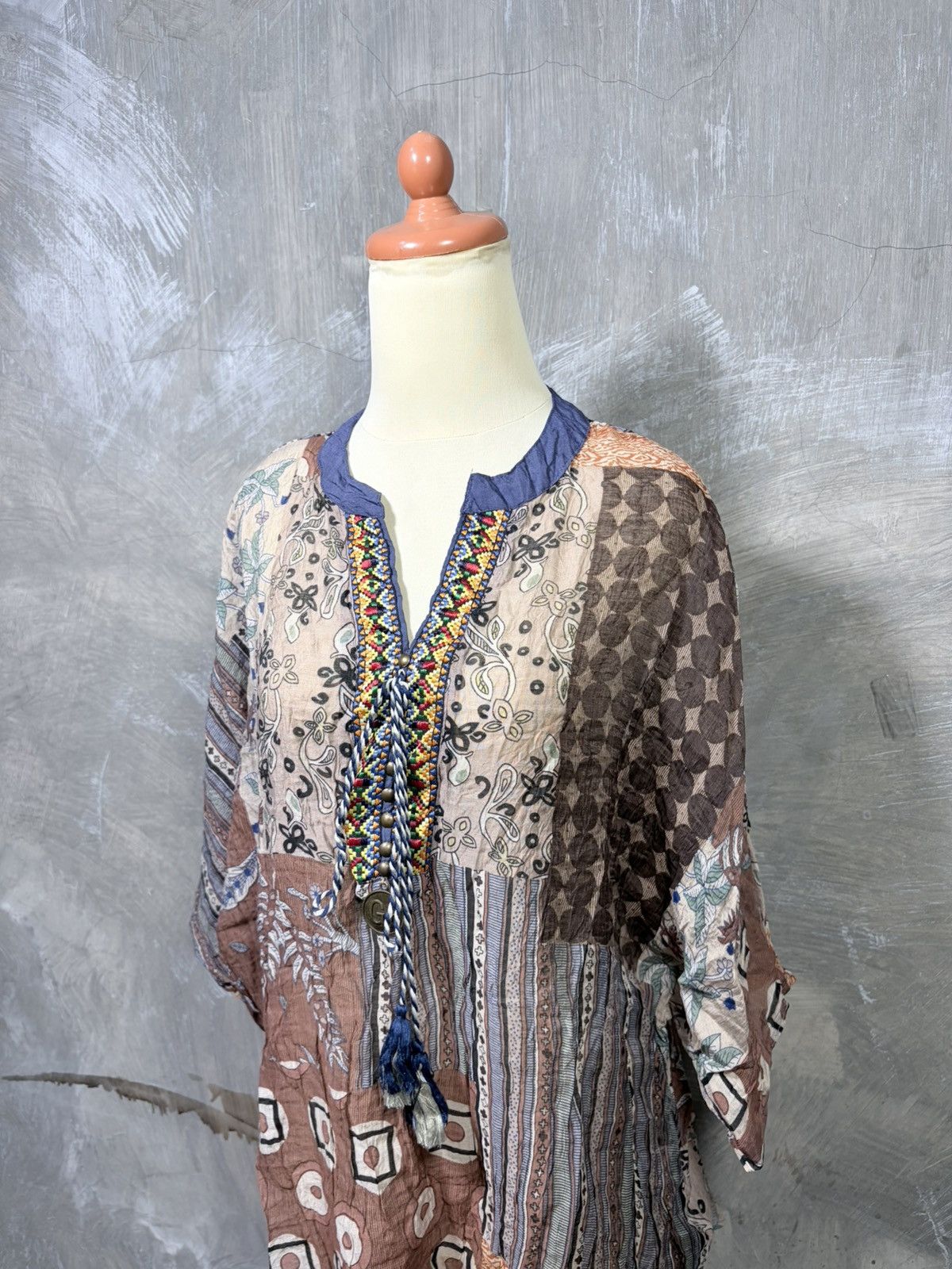 Japanese Brand Unknown Japanese Women Bohemian Tops Size M / US 6-8 / IT 42-44 - 2 Thumbnail