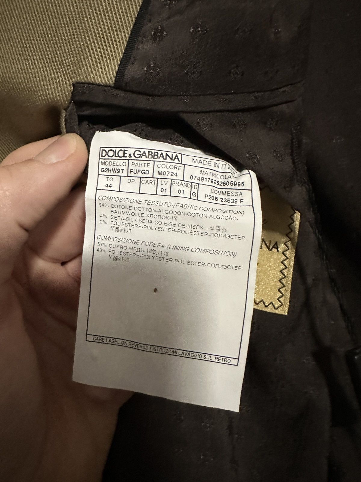 Dolce & Gabbana Gabardine Blazer Jacket Size 44R - 15 Thumbnail