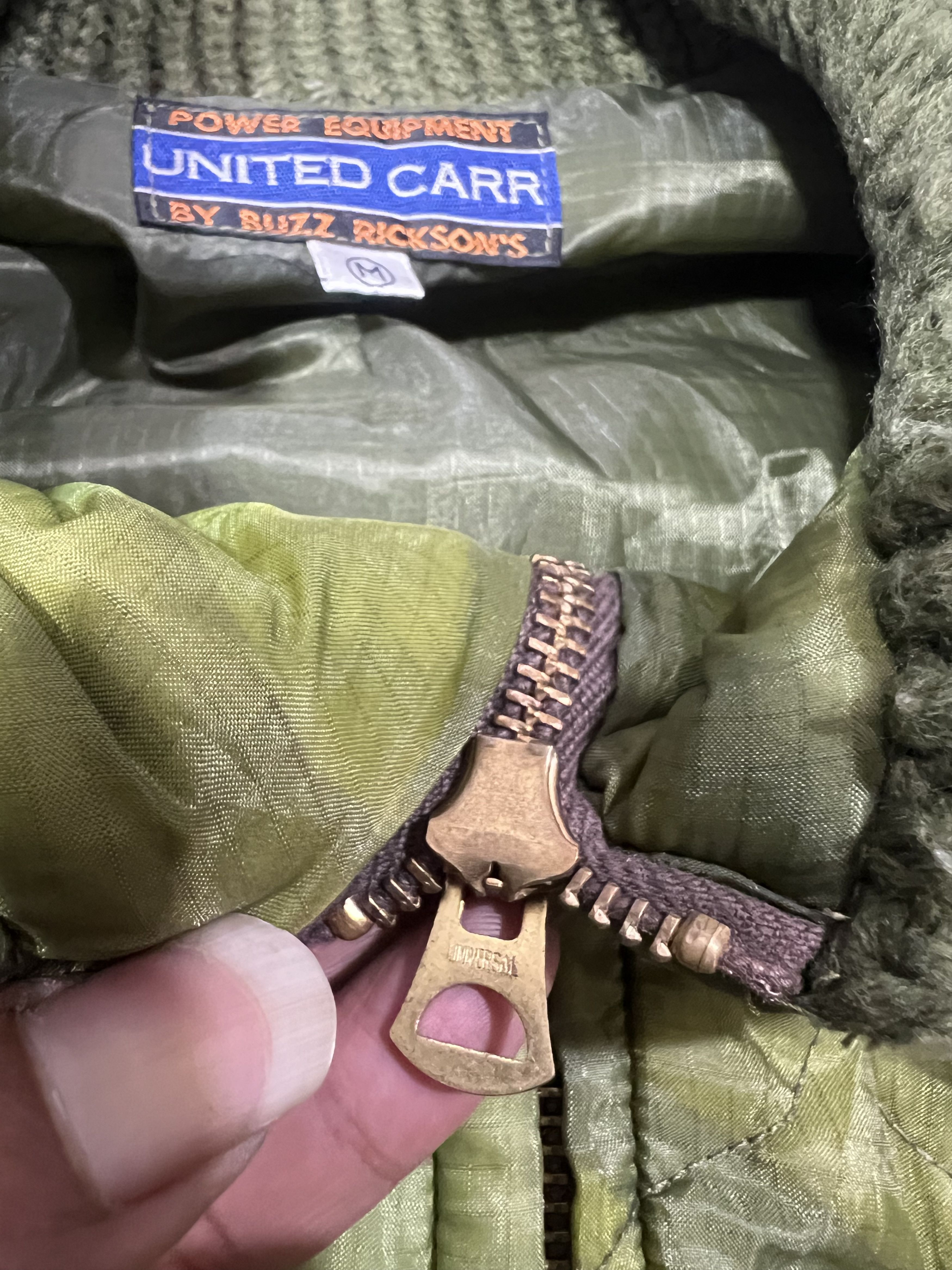 Buzz Rickson's 2000s Buzz Ricksons Leather Quilted Camo Military Jacket Size US L / EU 52-54 / 3 - 6 Thumbnail