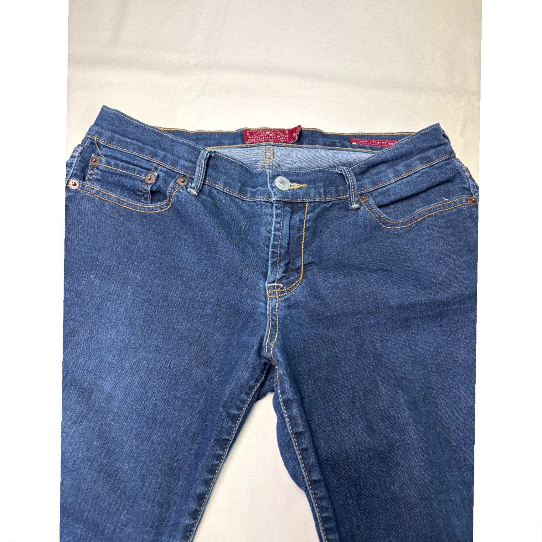 Lucky Brand Lucky Brand Sweet Straight Jeans Dark Wash 4/27 W30 L29 Women 5-Pocket Denim Straight Leg Jeans Size 27" / US 4 / IT 40 - 2 Thumbnail