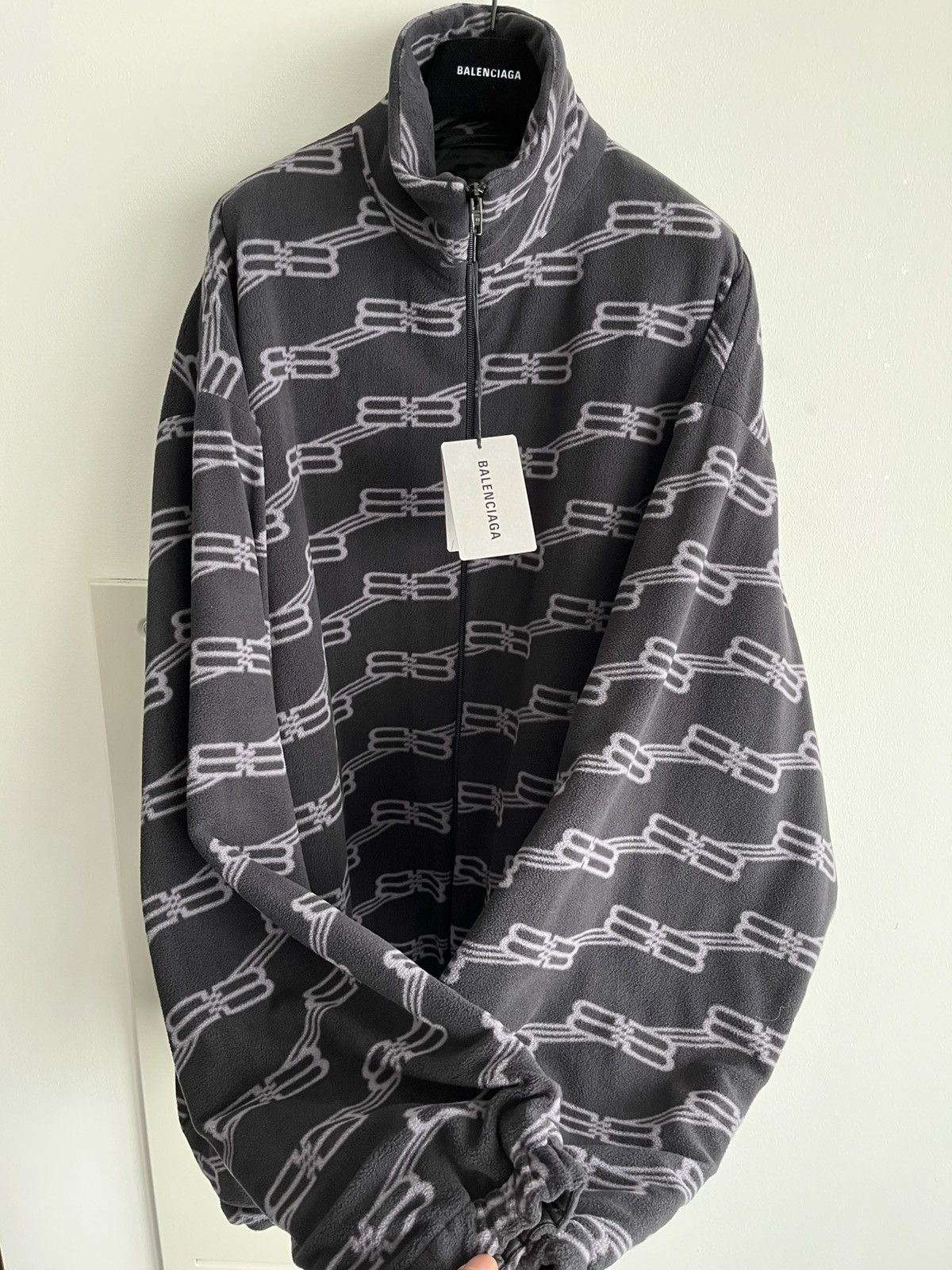 Balenciaga BrandNew Balenciaga BB Monogram Fleece Bomber Coat Oversized Size US XXL / EU 58 / 5 - 3 Thumbnail