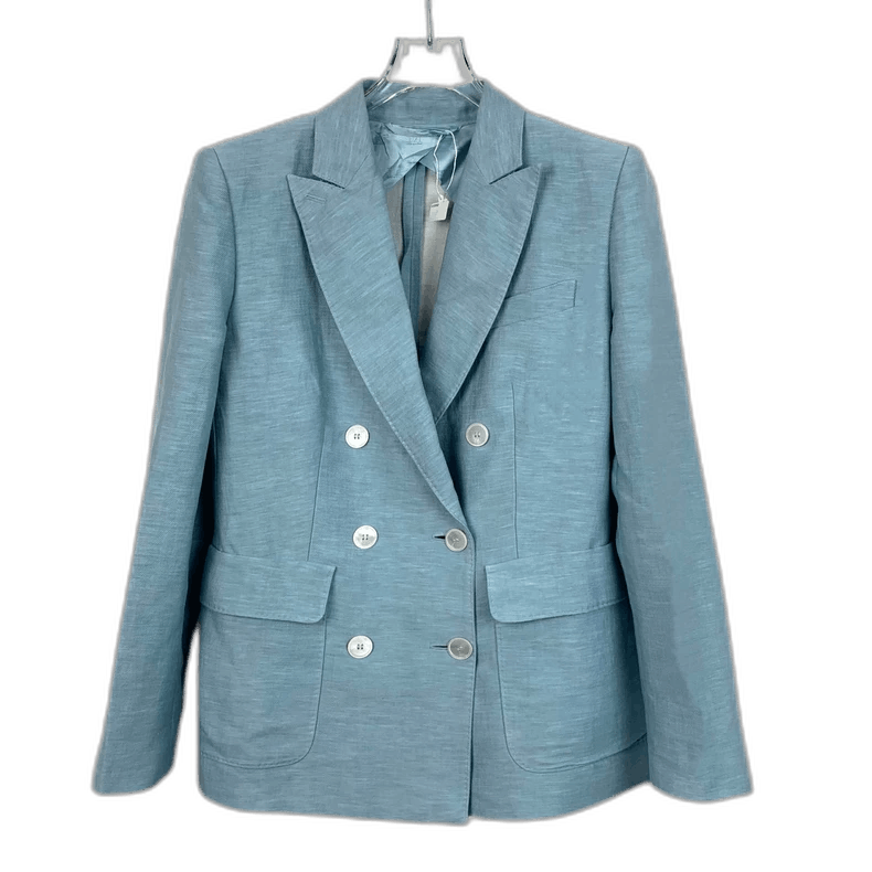 Max Mara Maxmara Blue Linen Blazer Size 40 M-yf Size US M / EU 48-50 / 2 - 1 Thumbnail