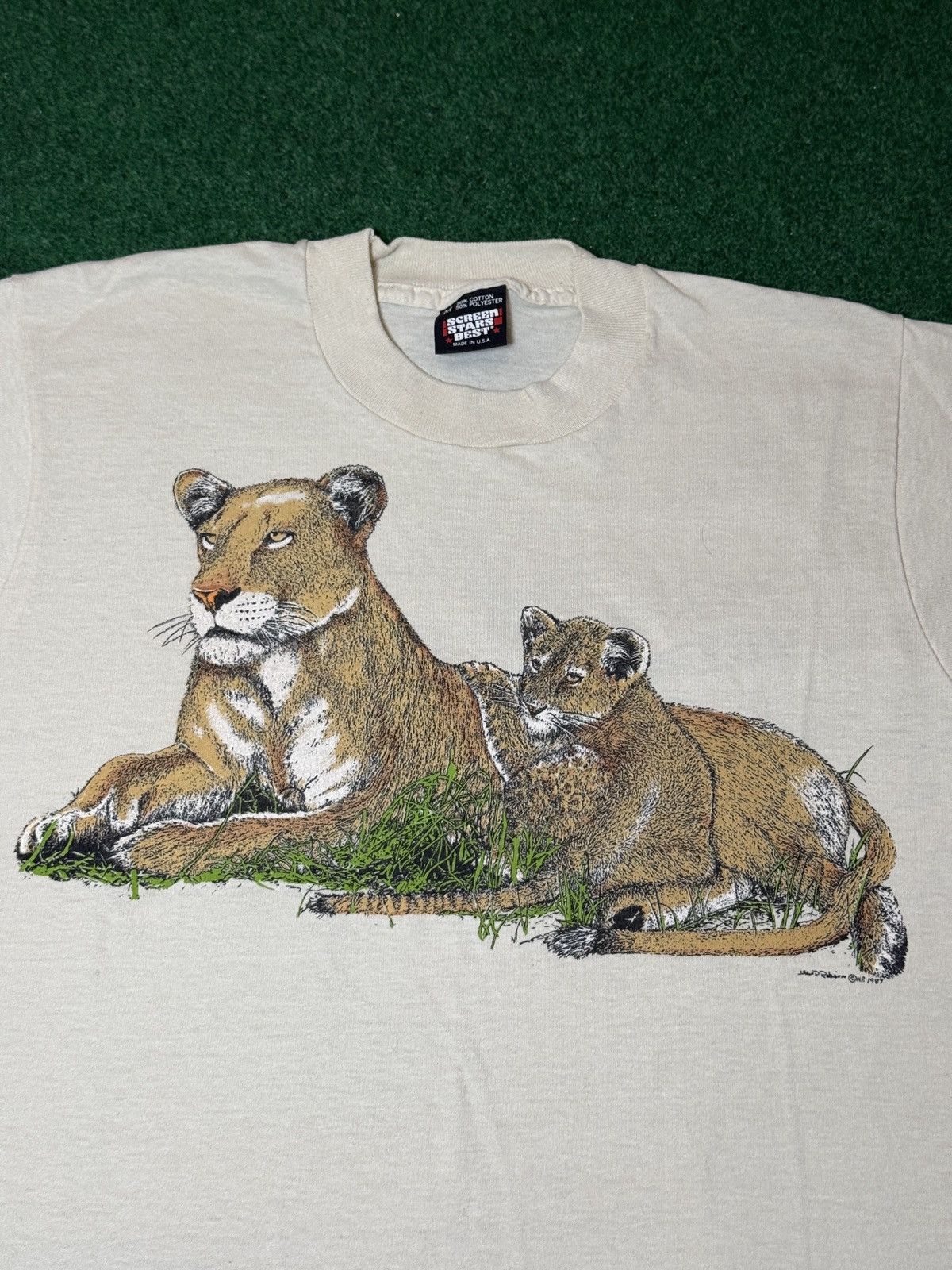 Other Vintage 90s Erie Zoo Lion Lioness Cub Animal Tee T Shirt Size US M / EU 48-50 / 2 - 2 Thumbnail