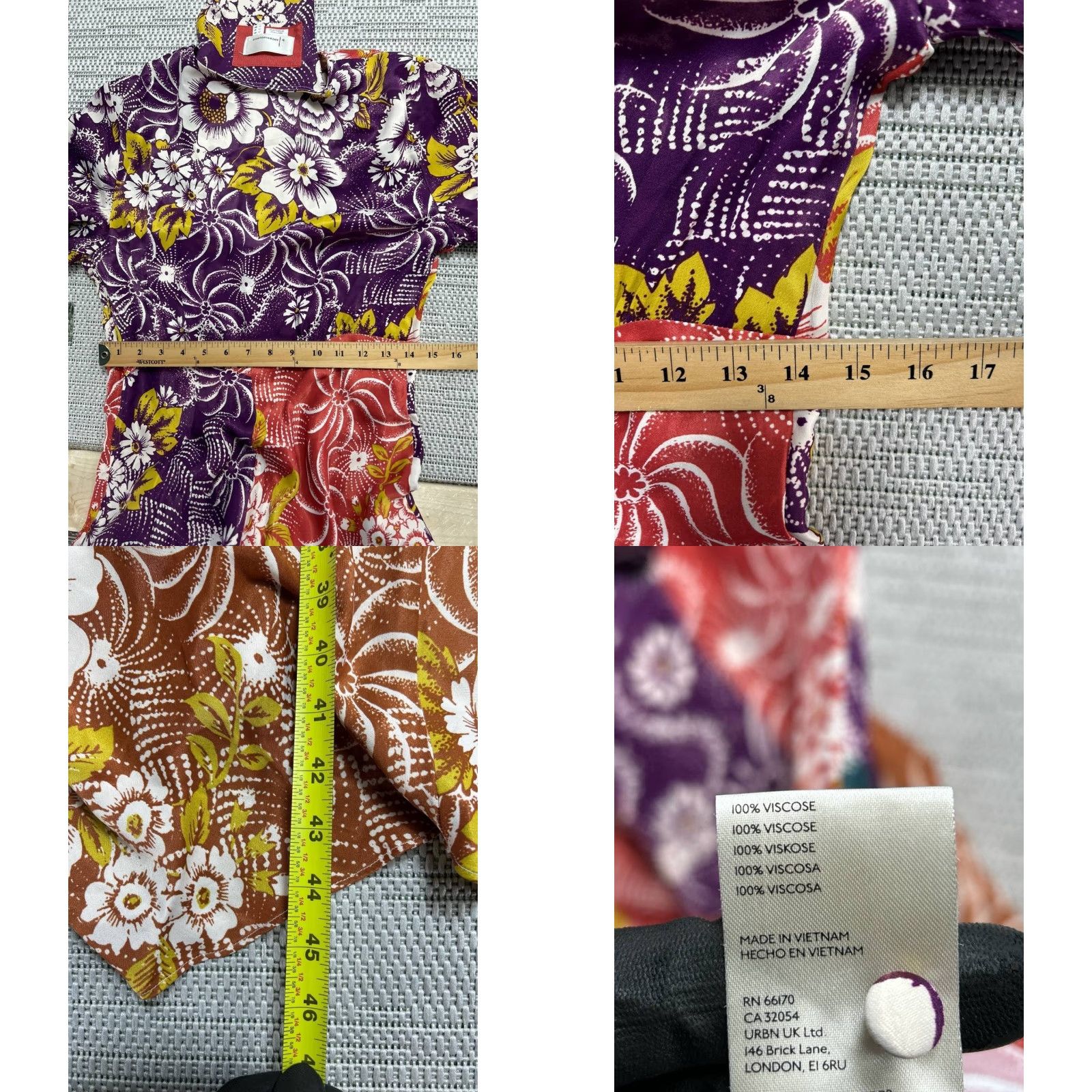 Anthropologie Anthropologie Maxi Dress Womens 6 Multicolor Handkerchief Flutter Sleeve V Neck Dress Size M / US 6-8 / IT 42-44 - 8 Thumbnail