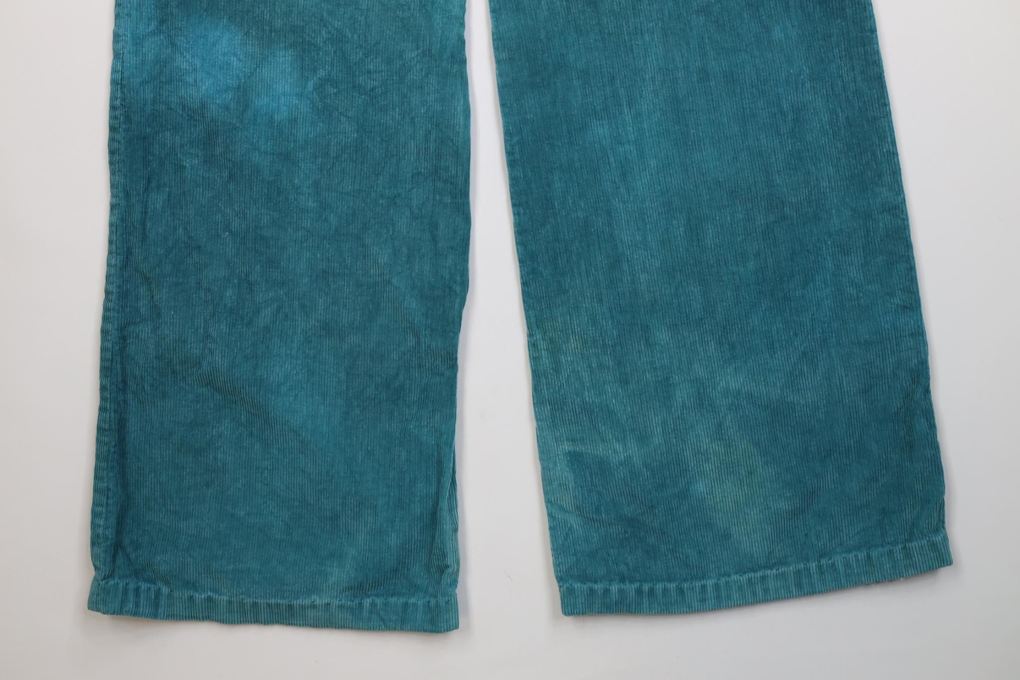 Vintage Vintage 70s Streetwear Corduroy Bell Bottoms Pants Teal Size 36" / US 14 / IT 50 - 13 Thumbnail