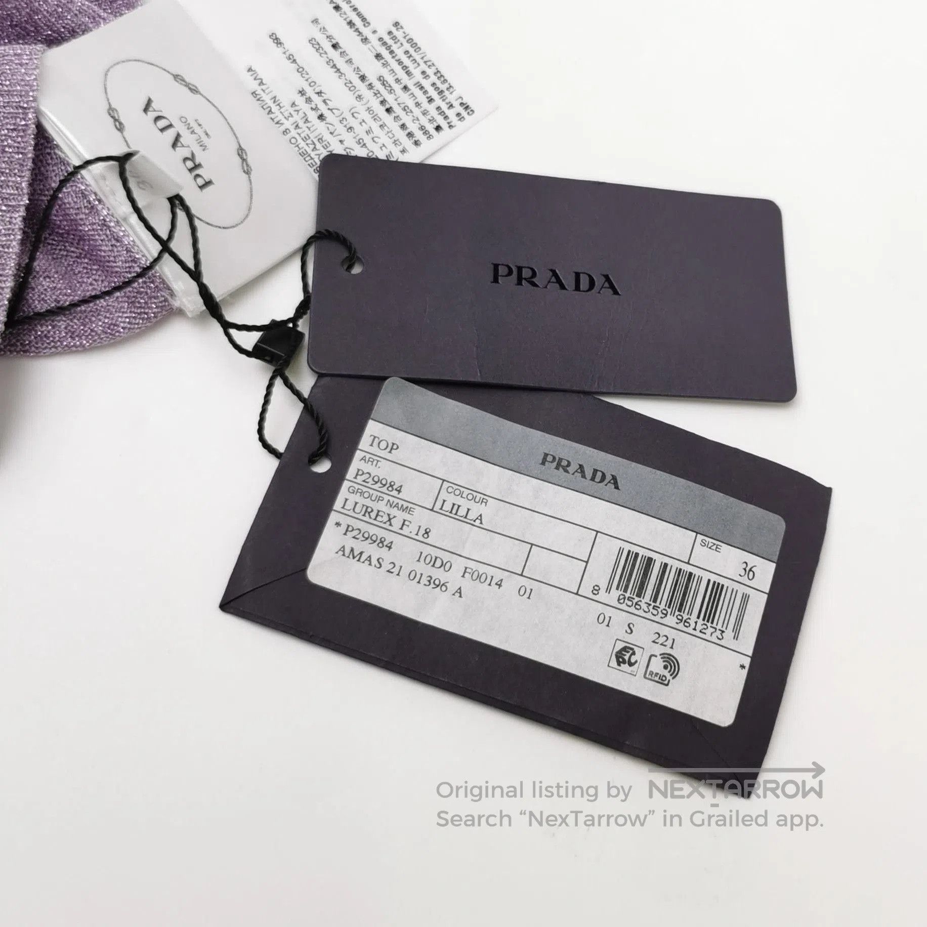 Prada Prada Sleeveless Cropped Top in Purple . Size XXS / US 00 / IT 34 - 3 Thumbnail