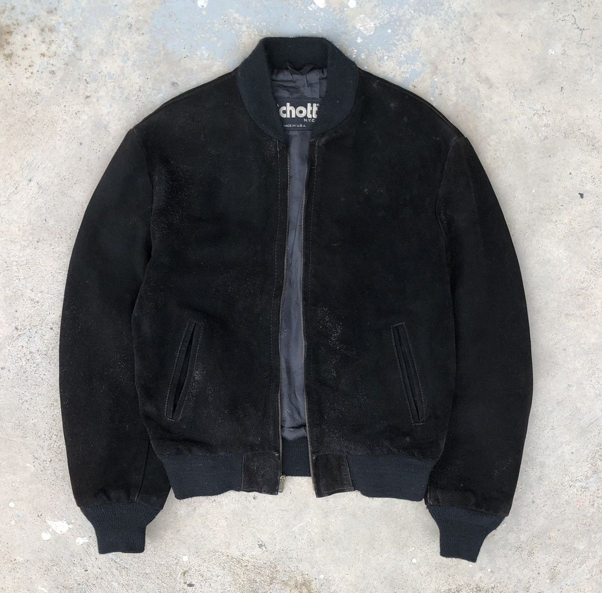 Schott Vintage SCHOTT NYC Suede Leather Bomber Jacket USA 🇺🇸 Size US M / EU 48-50 / 2 - 1 Thumbnail