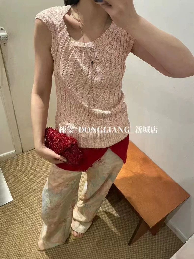 Dries Van Noten dries van notenPink irregular vest 2506-Nextarrow Size S / US 4 / IT 40 - 3 Thumbnail